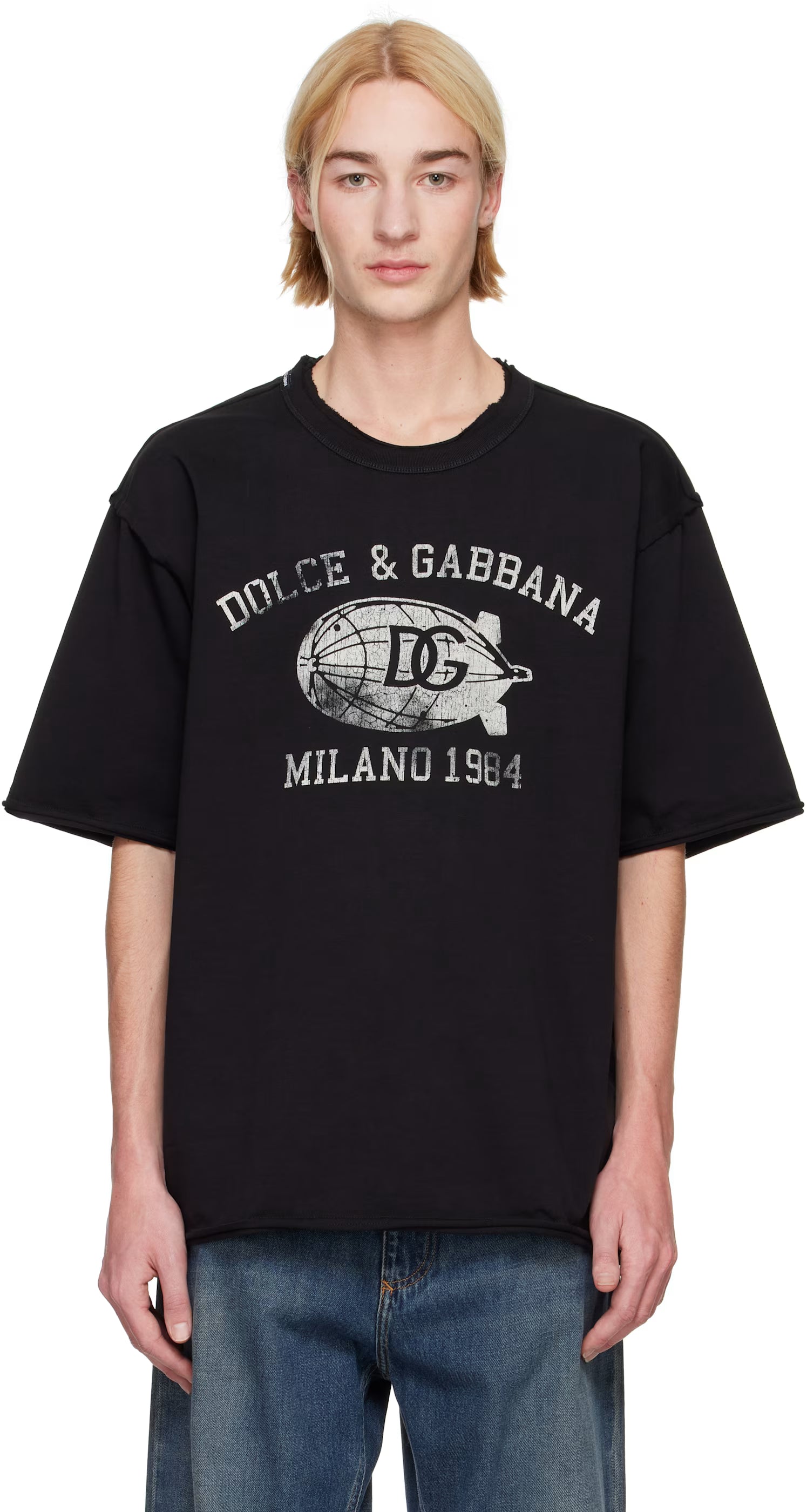 Dolce&Gabbana Black Cotton T-shirt