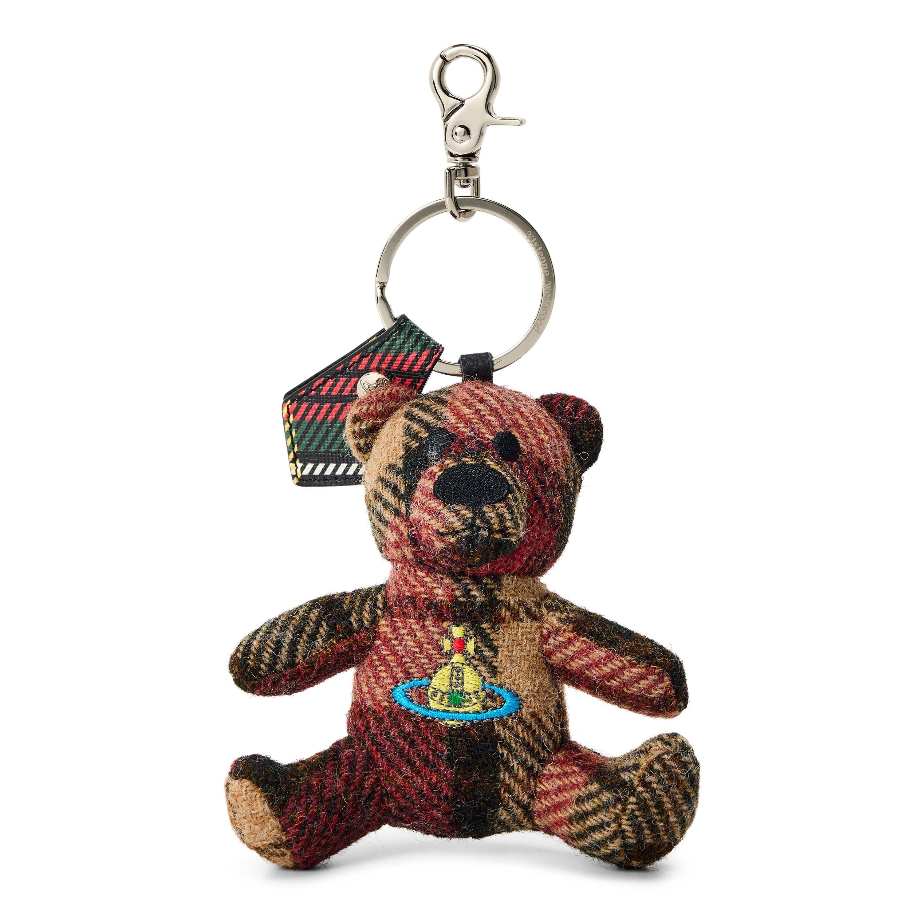 Viv Teddy Bear Metal Keyring