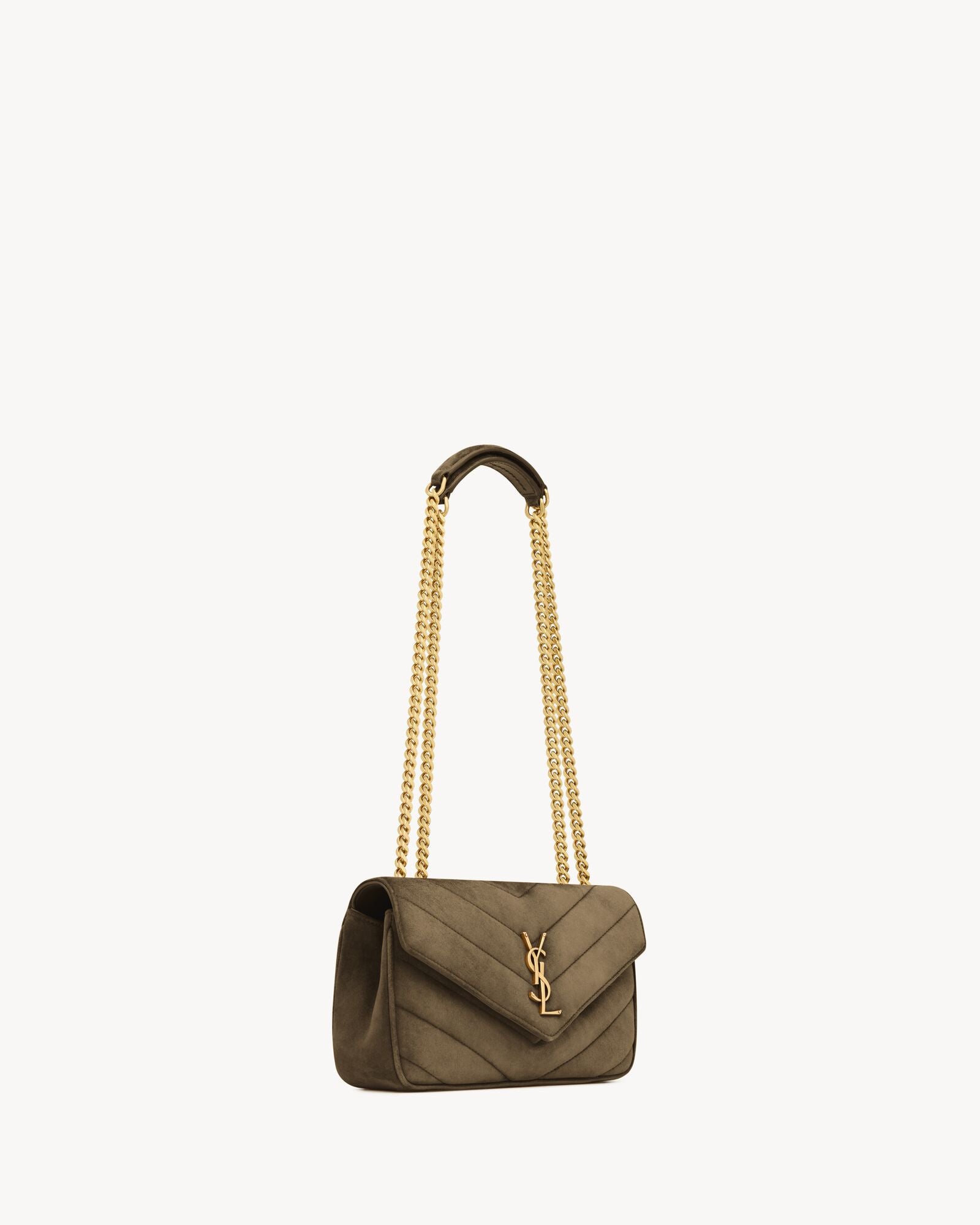 Saint Lauren LOULOU small in MATELASSÉ suede
