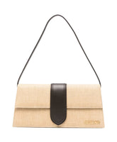 Raffia-effect Beige Bag with Top Handle