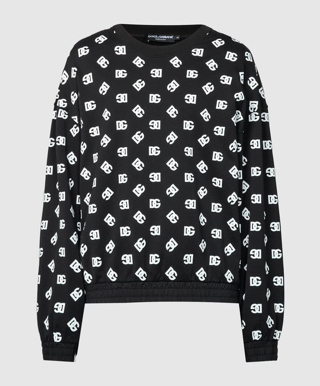 Dolce&Gabbana Black sweatshirt with monogram logo
