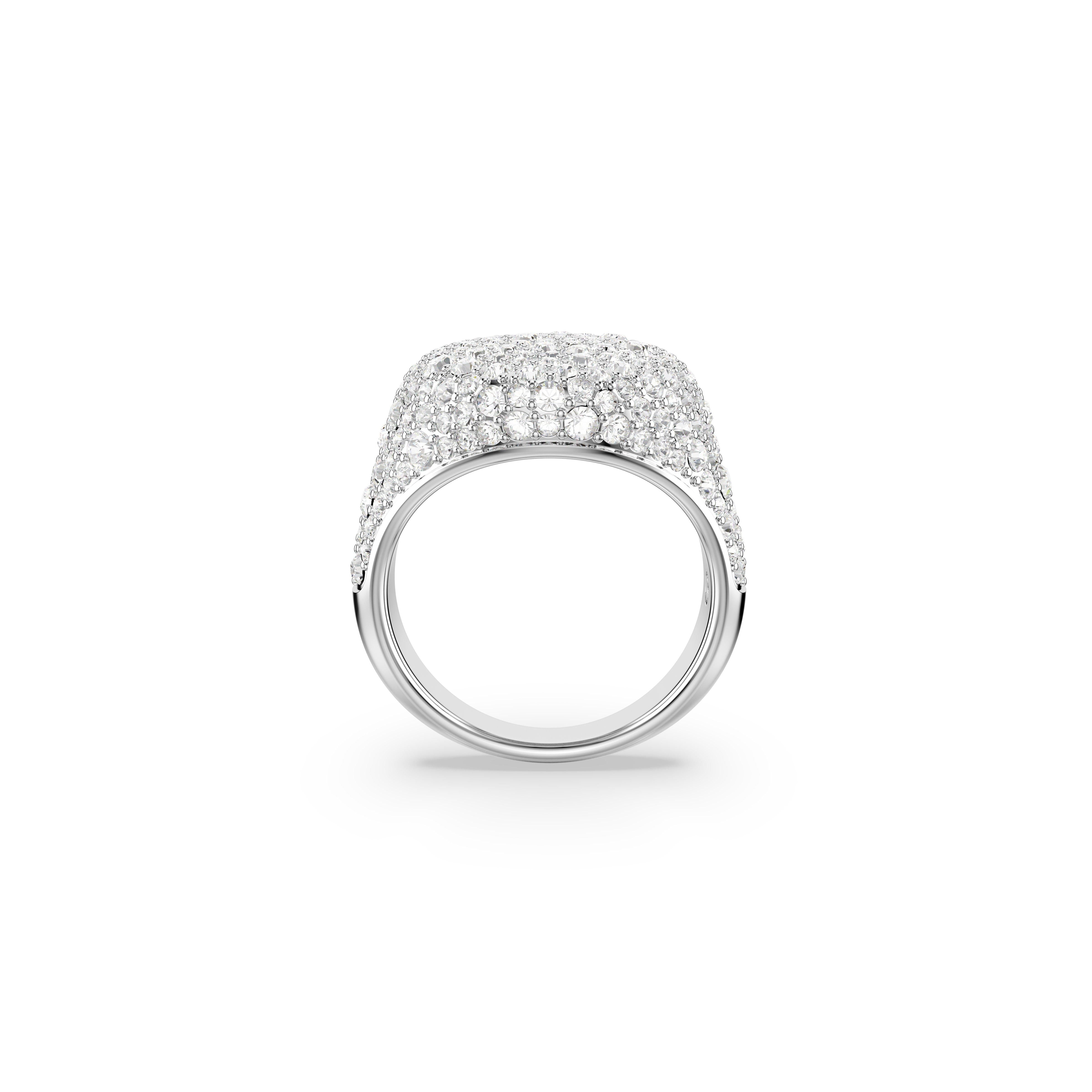 Sublima Cocktail Ring, White, Rhodium Plated