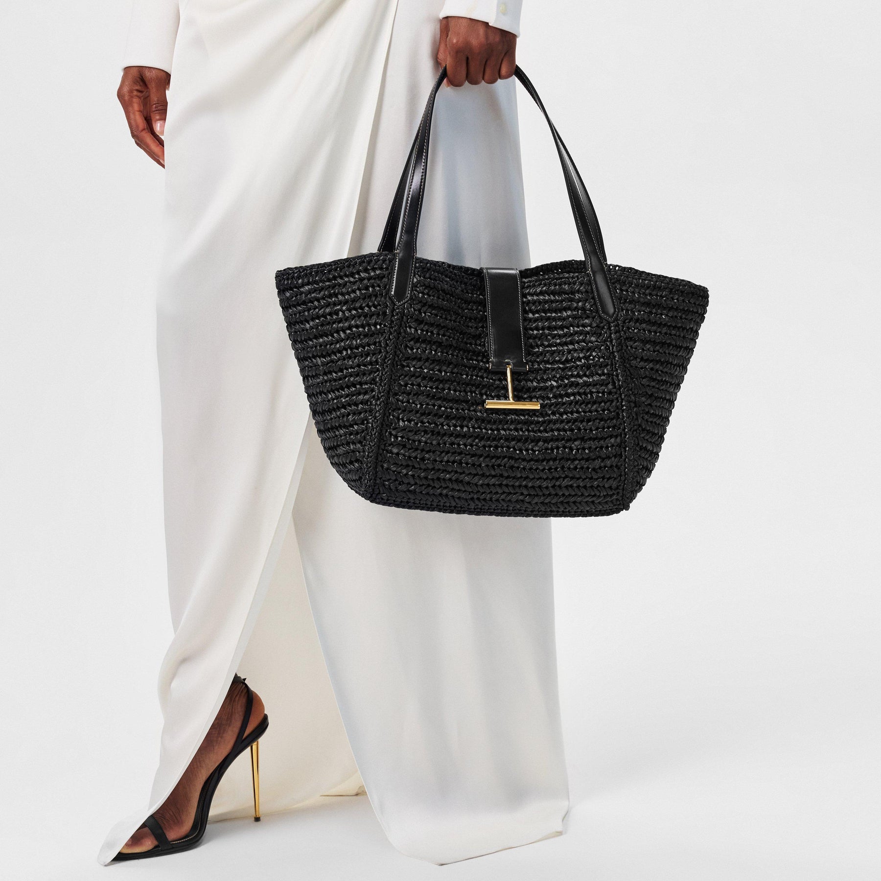Medium Tara Raffia Tote Bag