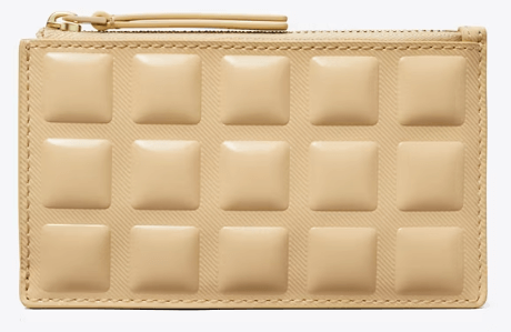 Tory Burch FLEMING PATENT SQUARE QUILT ZIP CARD CASE - Wallets | Shop From The Mirage