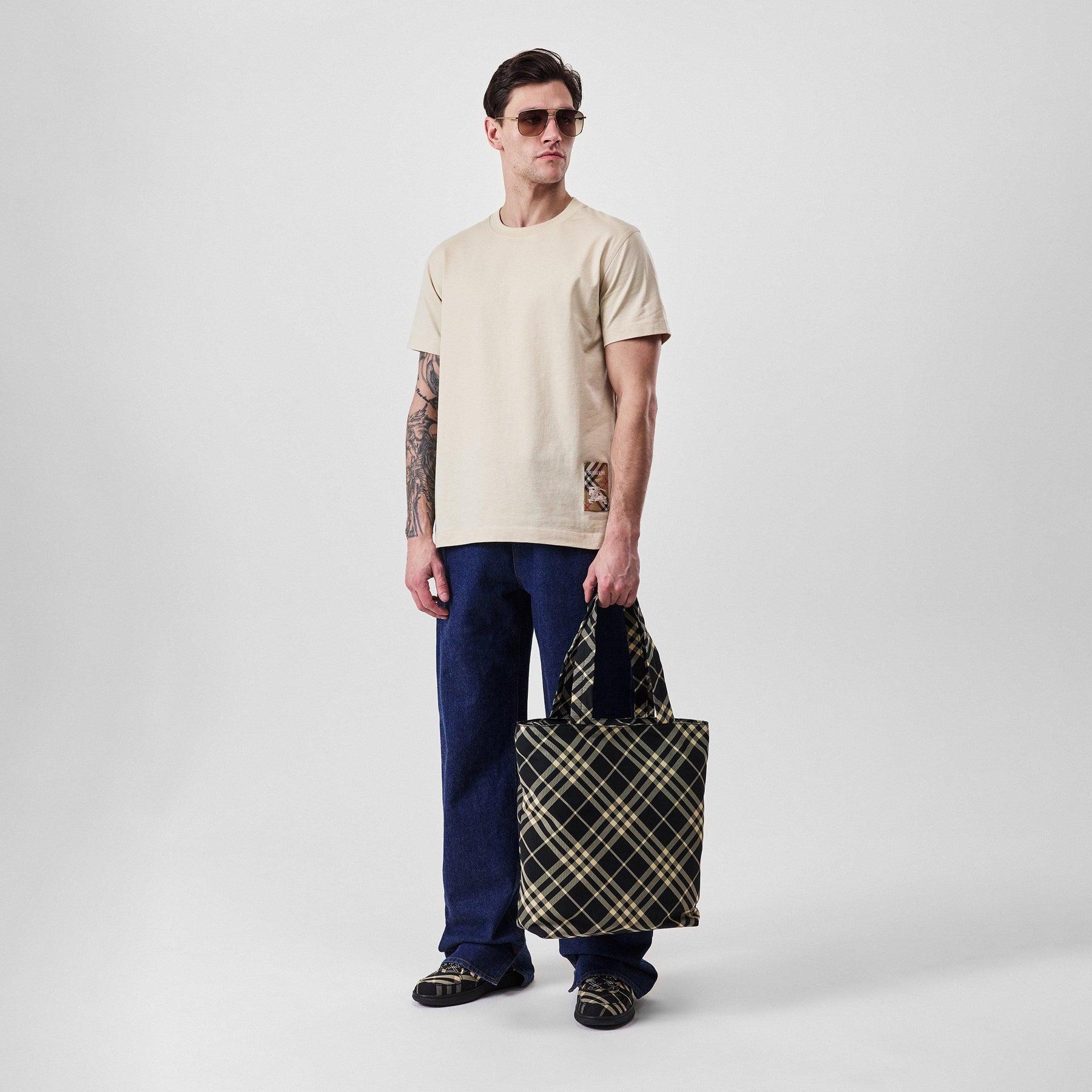 Medium Check Tote Bag