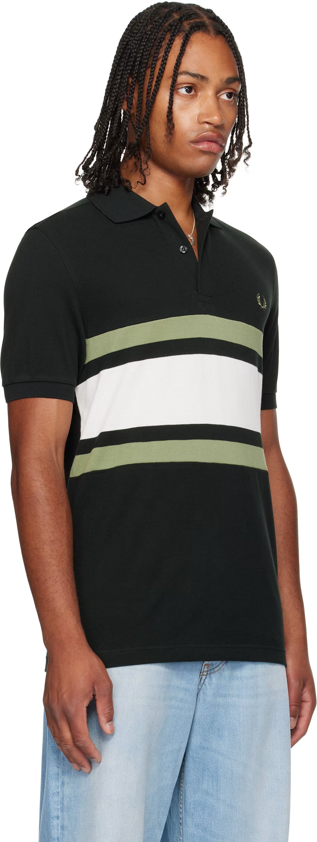 Black Panelled Polo