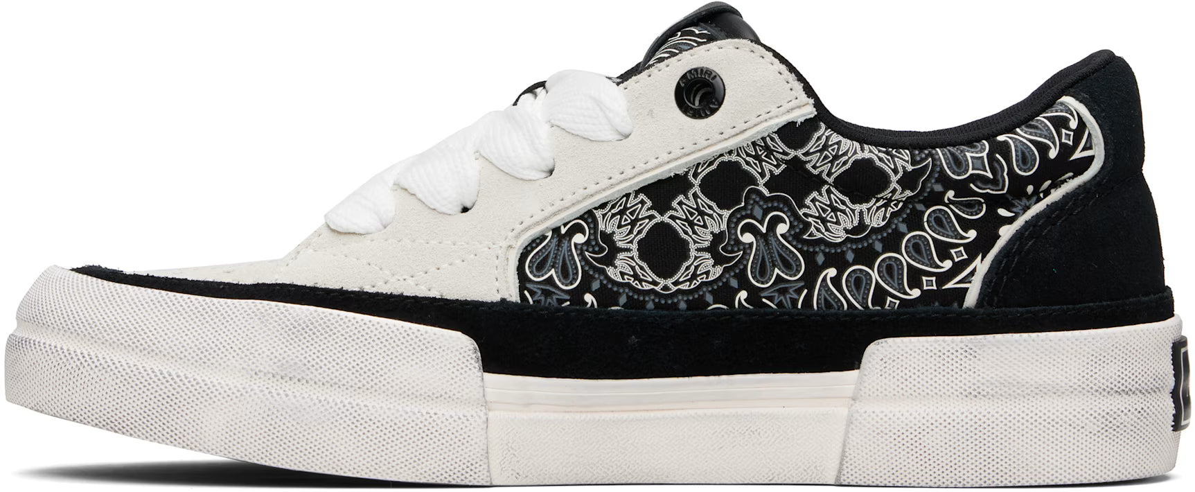 AMIRI Black & White Bandana Sunset Skate Sneakers