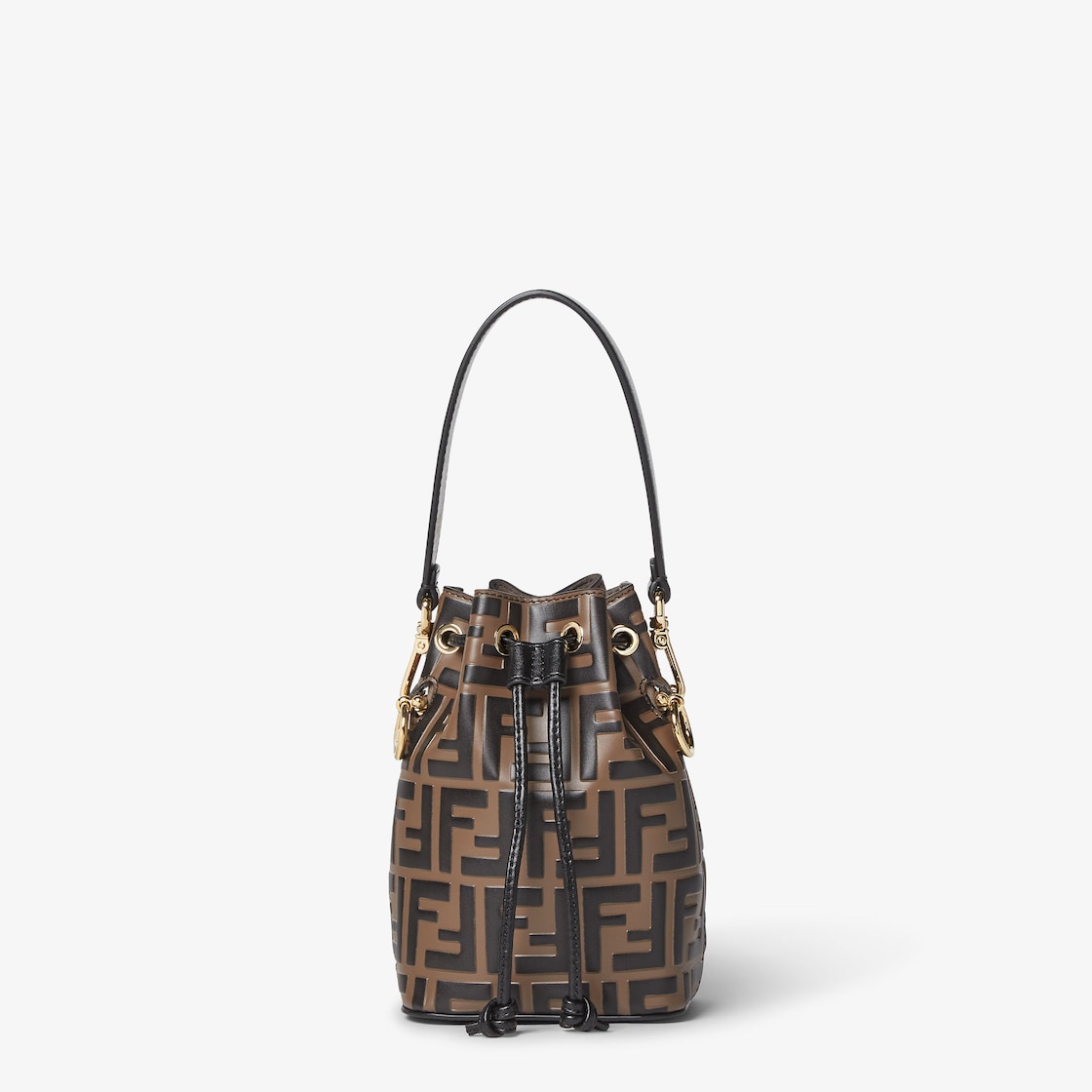 Brown leather mini-bag