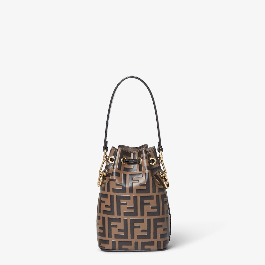 Brown leather mini-bag