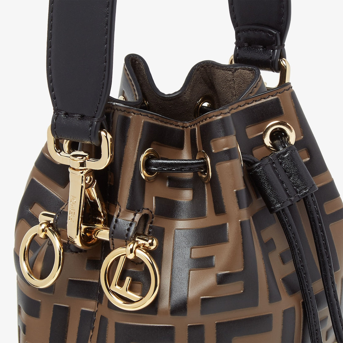 Brown leather mini-bag