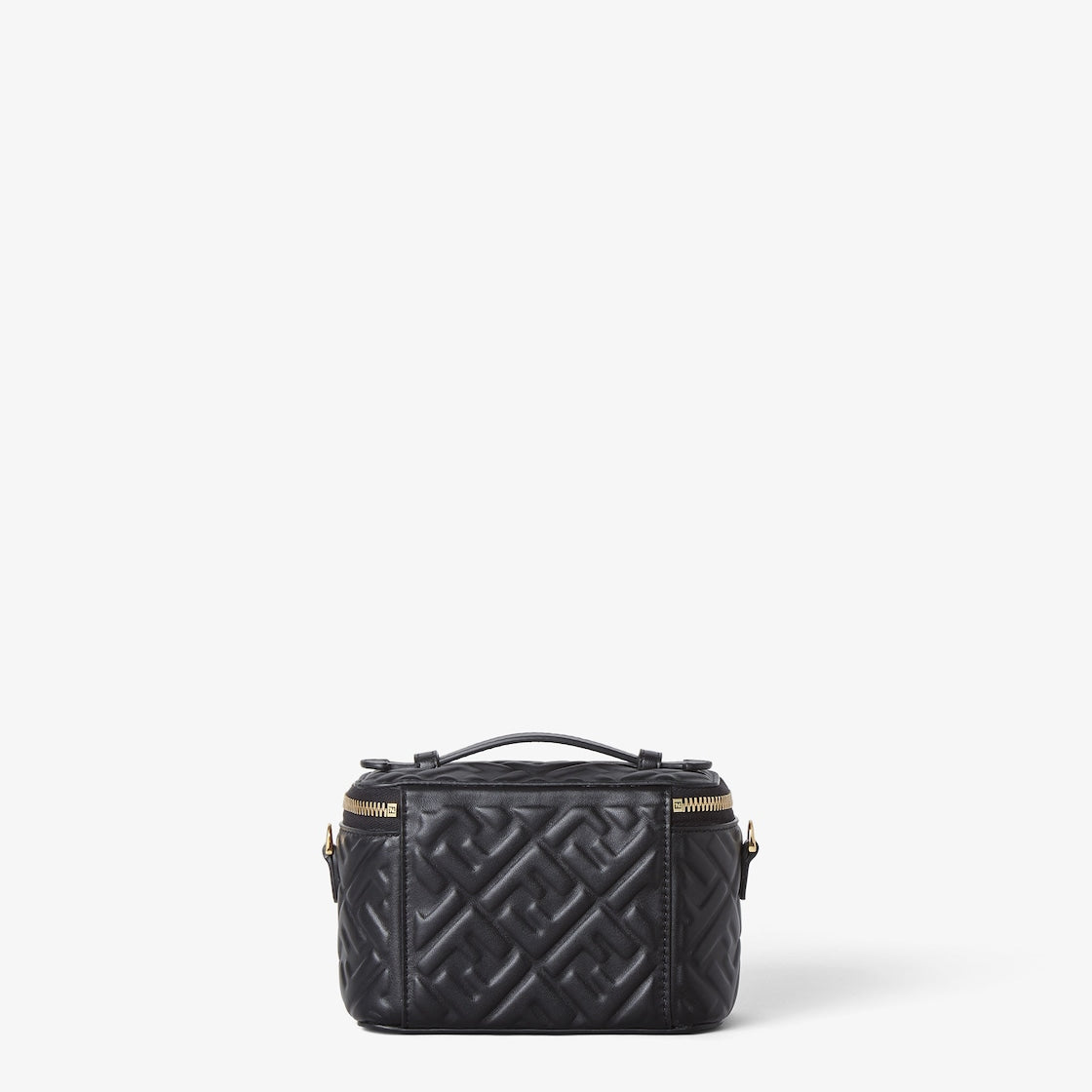 Black nappa leather mini-bag with FF motif
