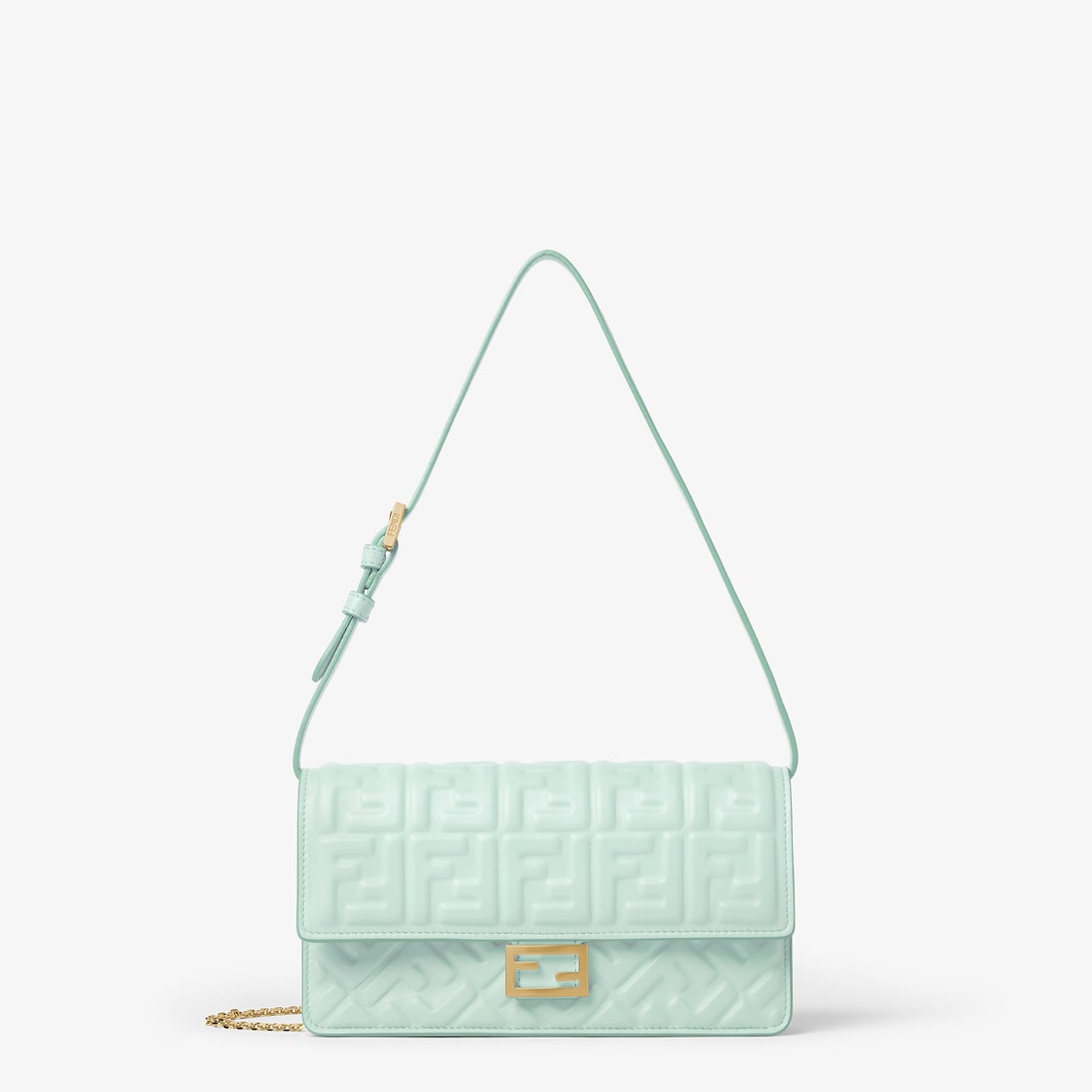 Fendi Light green nappa leather wallet with FF motif