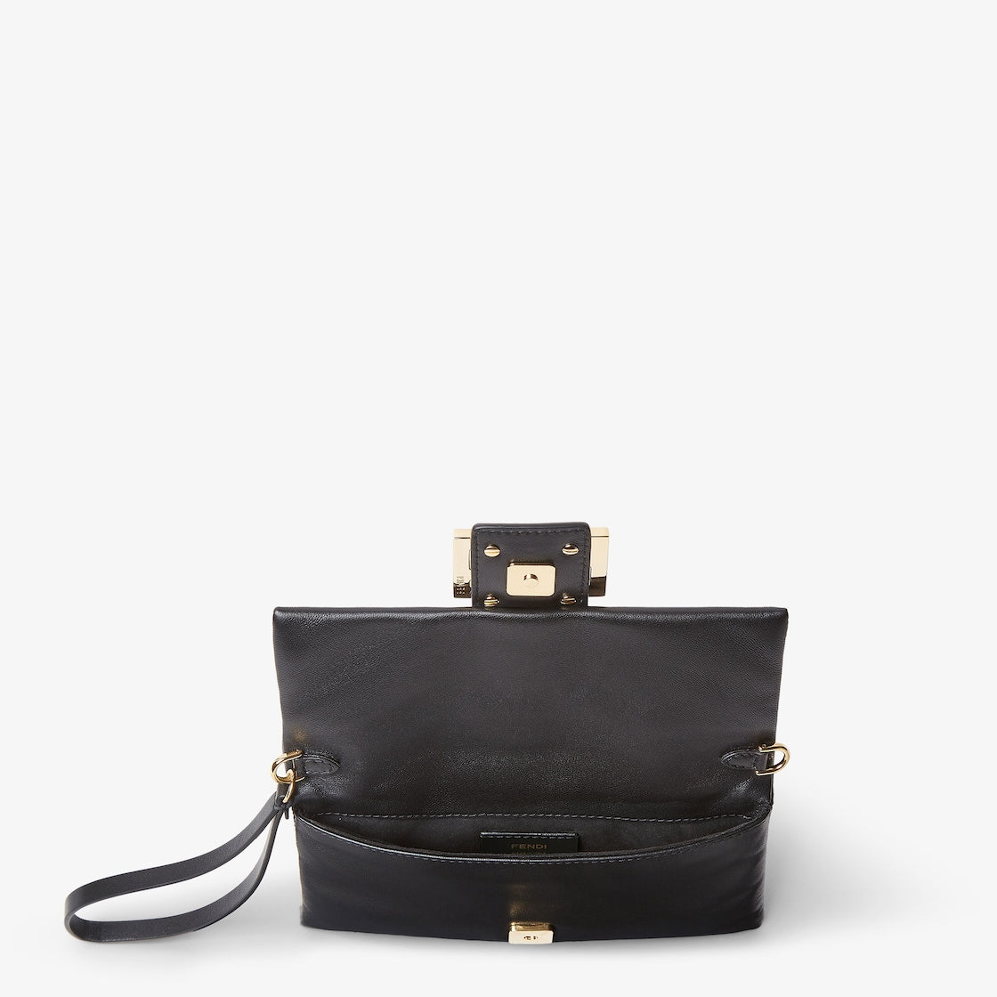 Black nappa leather pochette