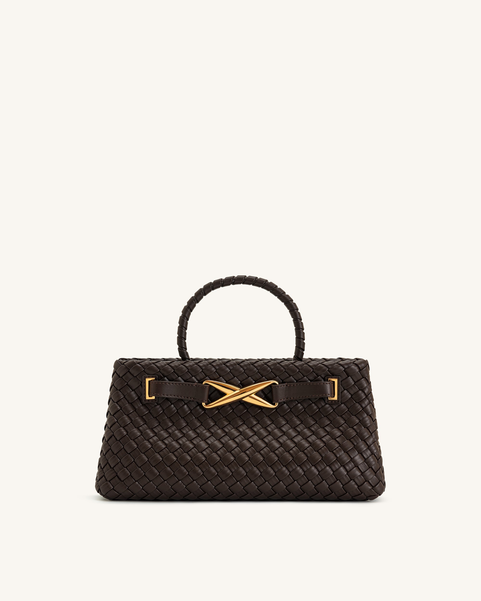 Elora Woven Tote Bag - Deep Burgundy