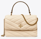 Tory Burch MINI KIRA CHEVRON TOP HANDLE CHAIN WALLET - Wallets | Shop From The Mirage