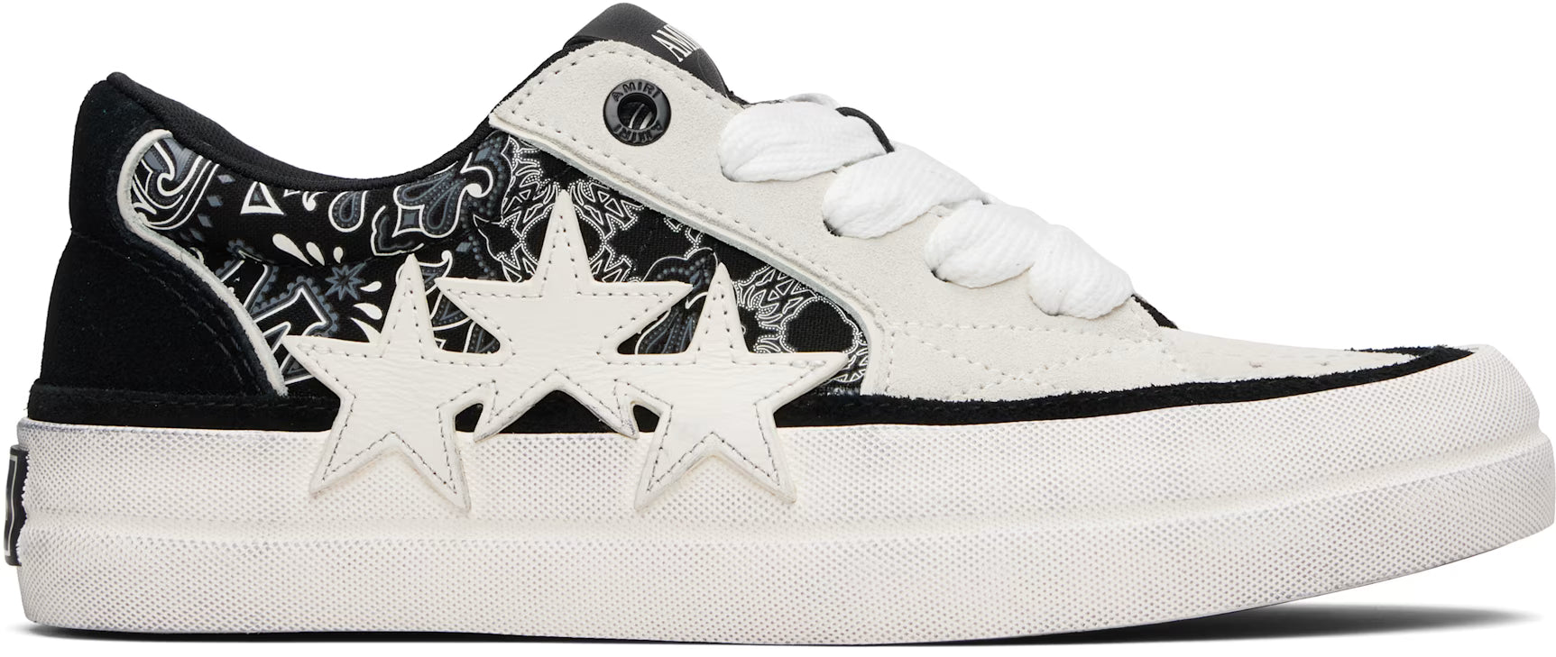 AMIRI Black & White Bandana Sunset Skate Sneakers