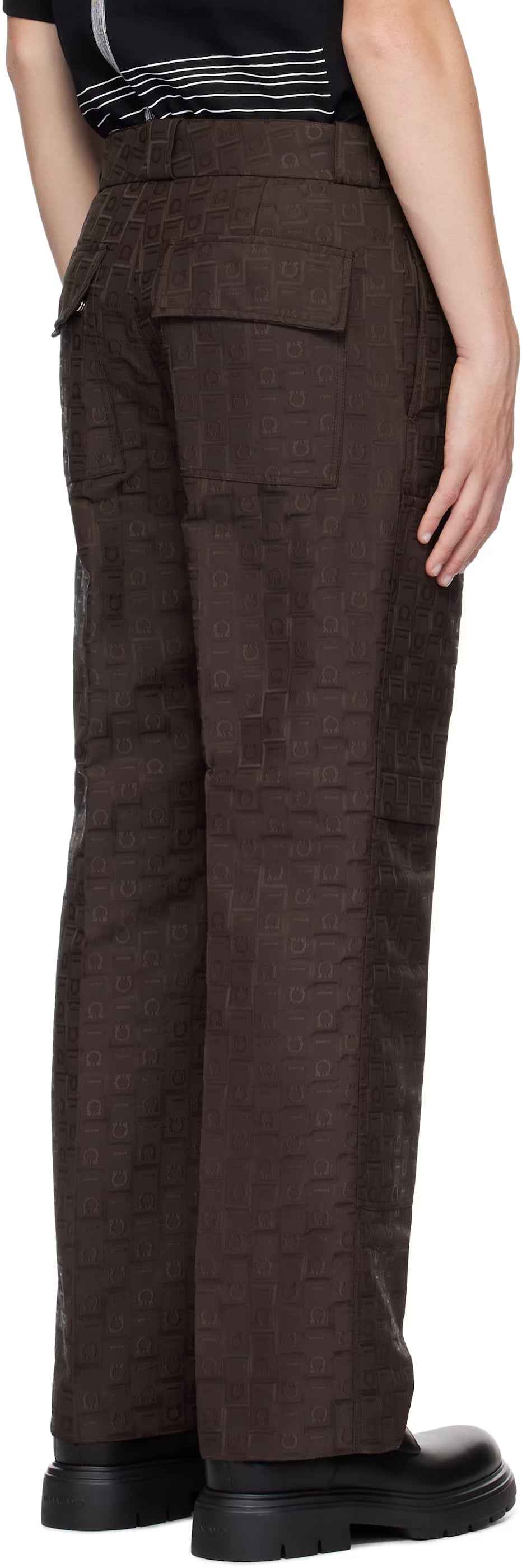 Ferragamo Brown Ferragamo Monogram Trousers