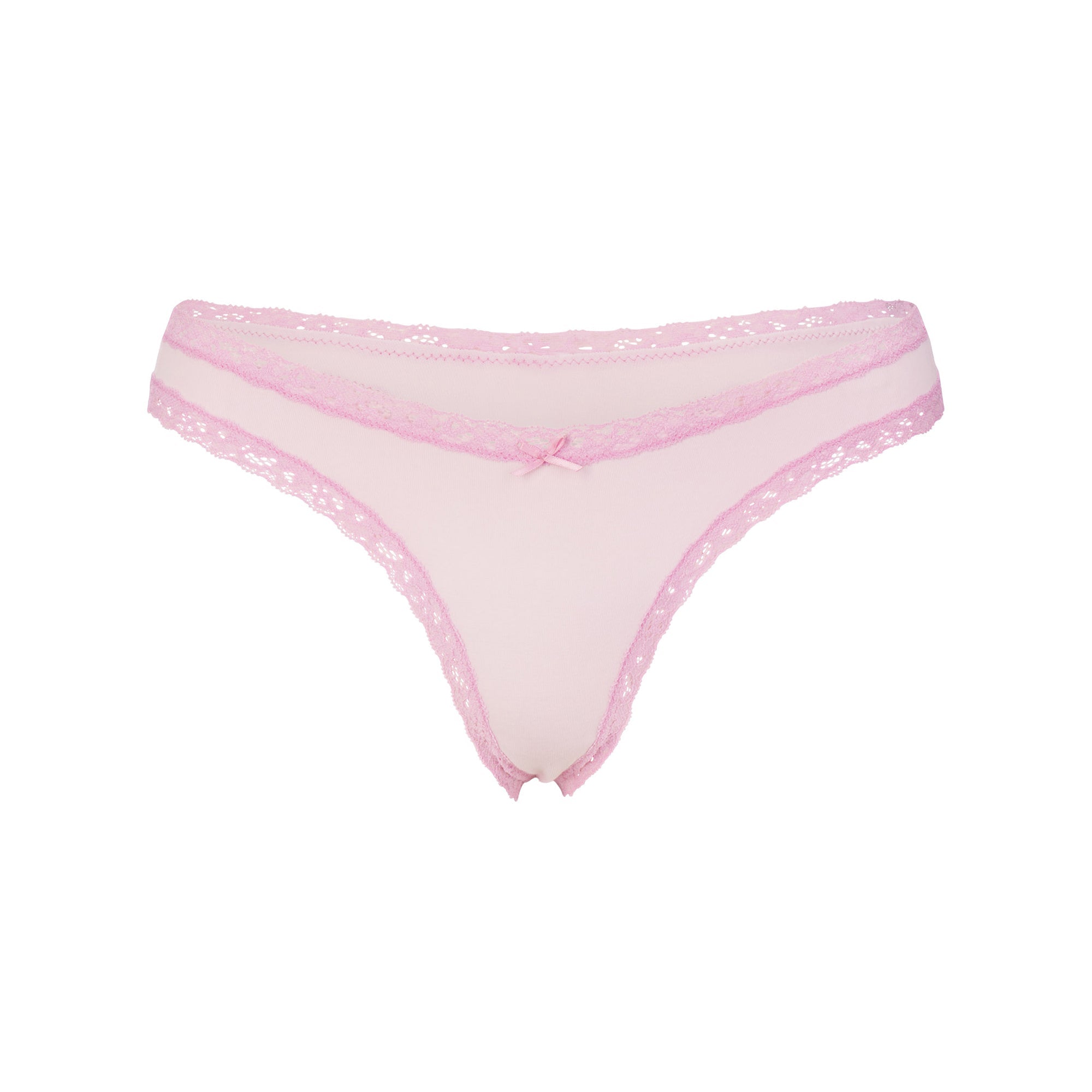 Lightweight Cotton Lace Thong