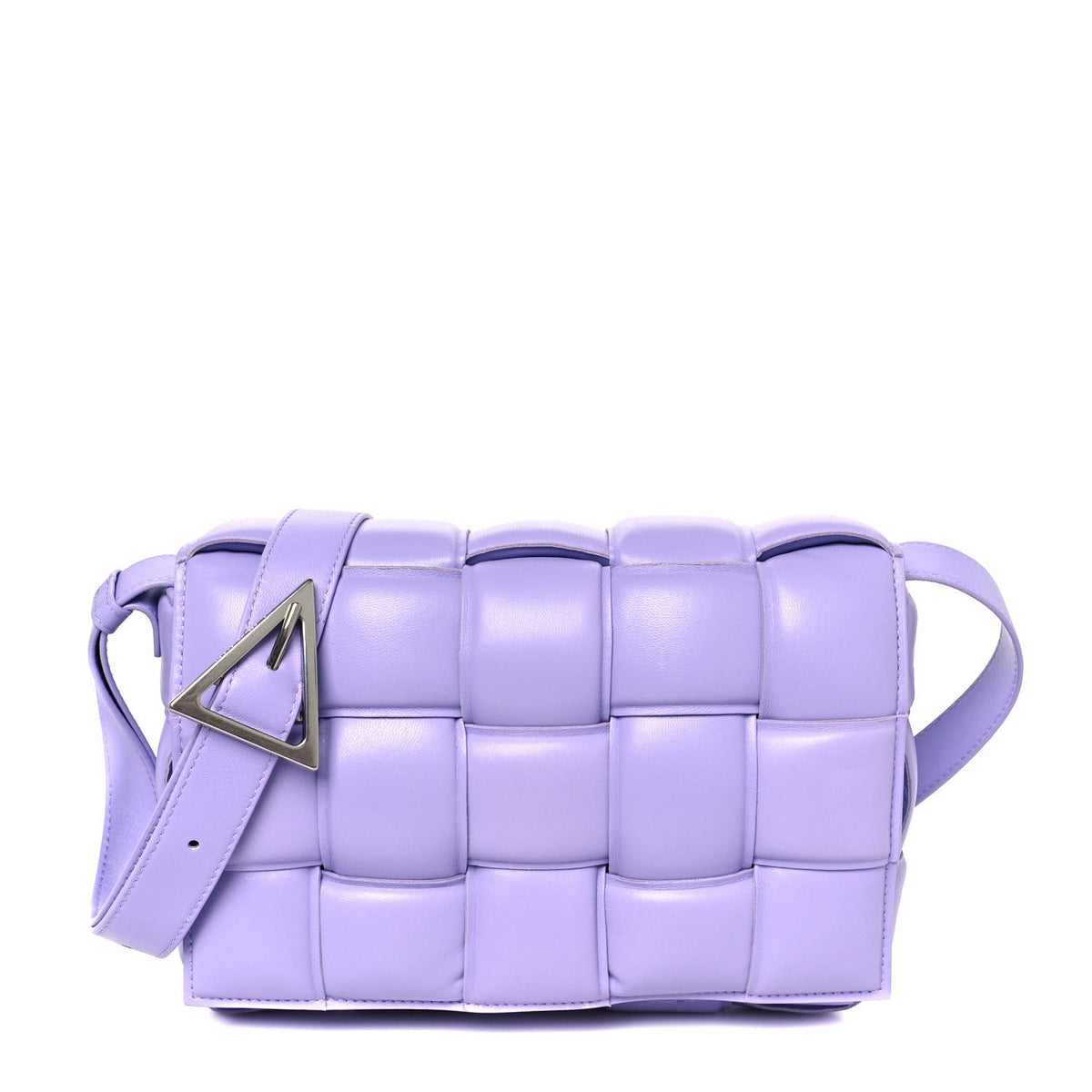 Nappa Maxi Intreccio Padded Cassette Crossbody Bag Wisteria
