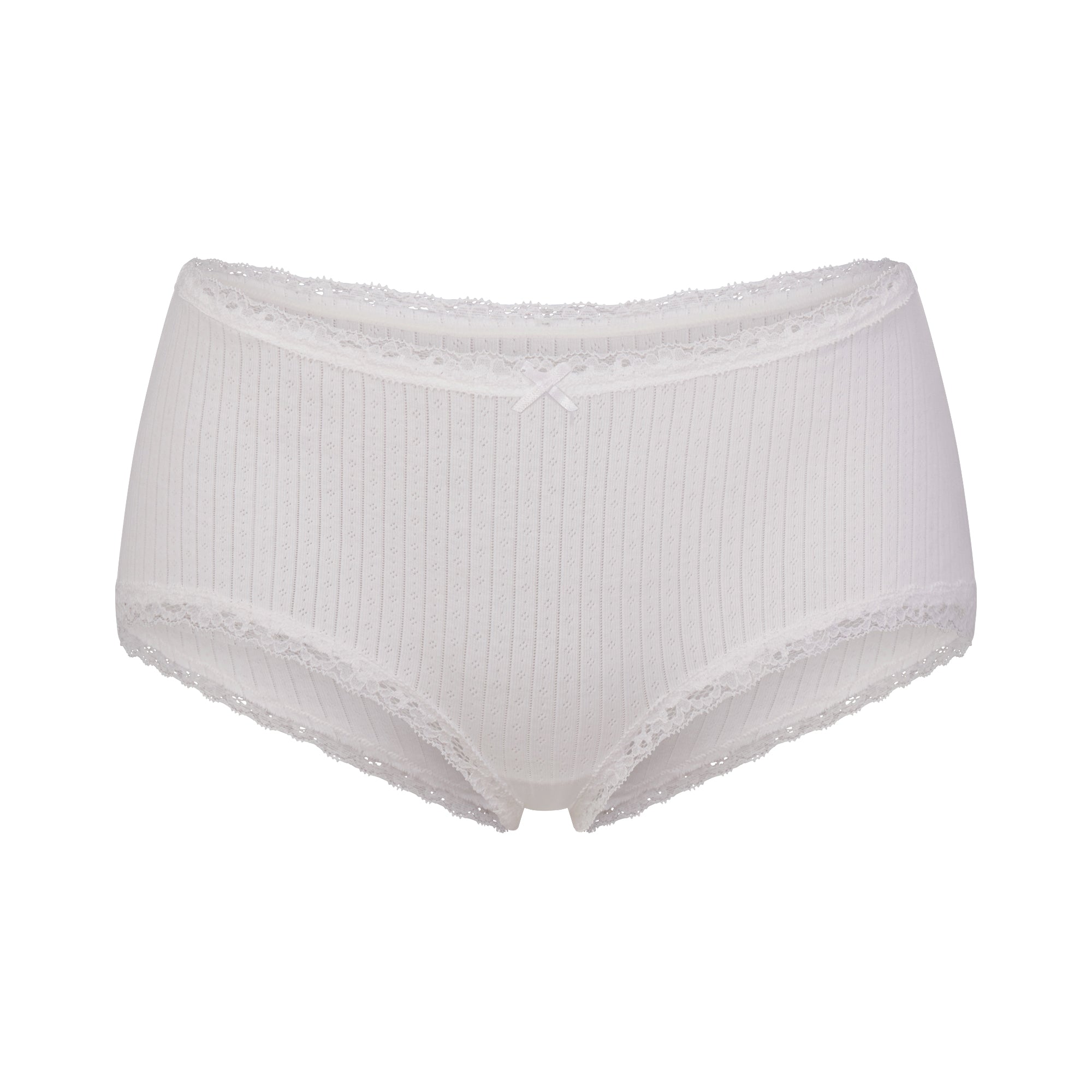 Lightweight Cotton Pointelle Lace Boy Short