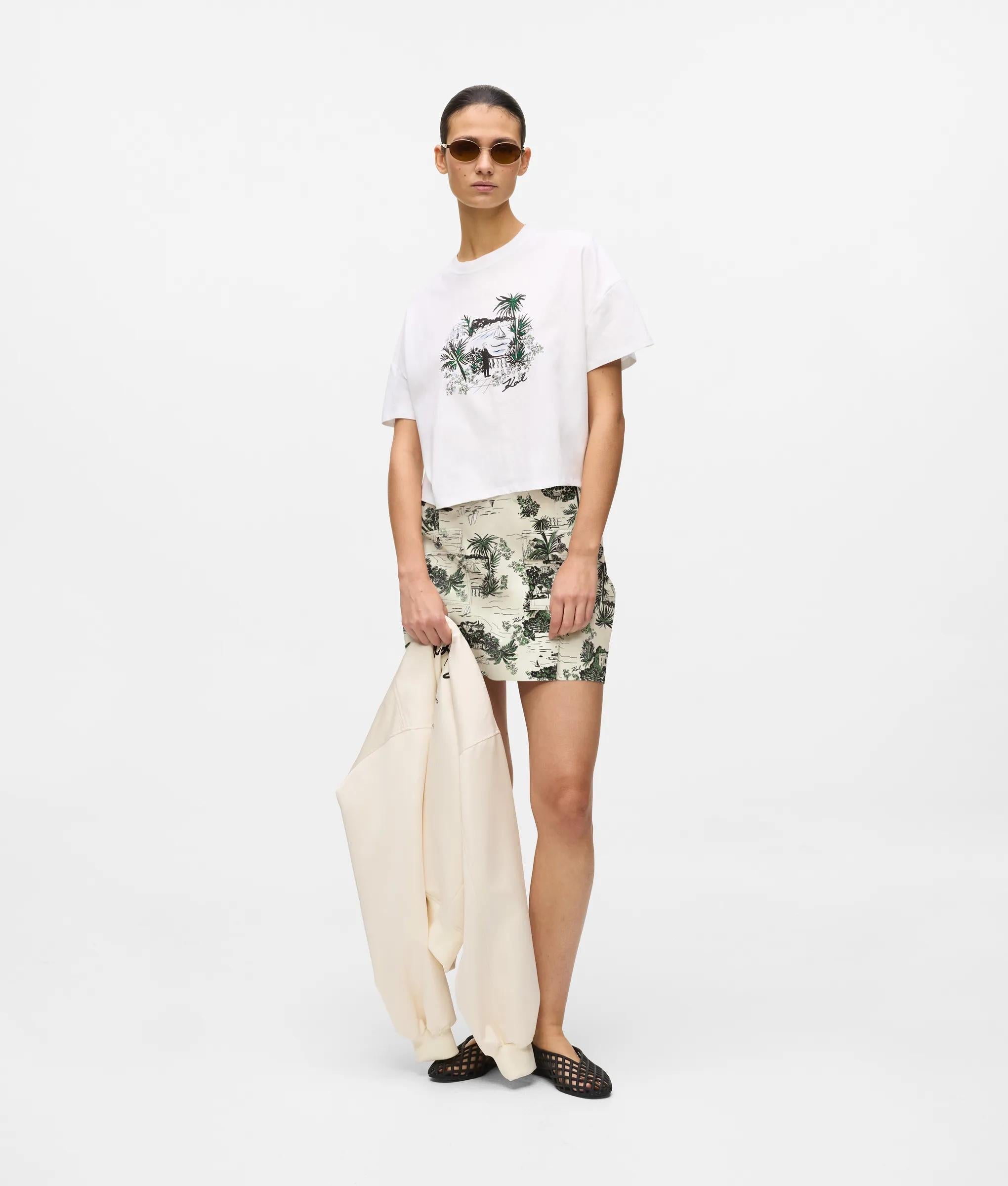 All-over-print mini skirt