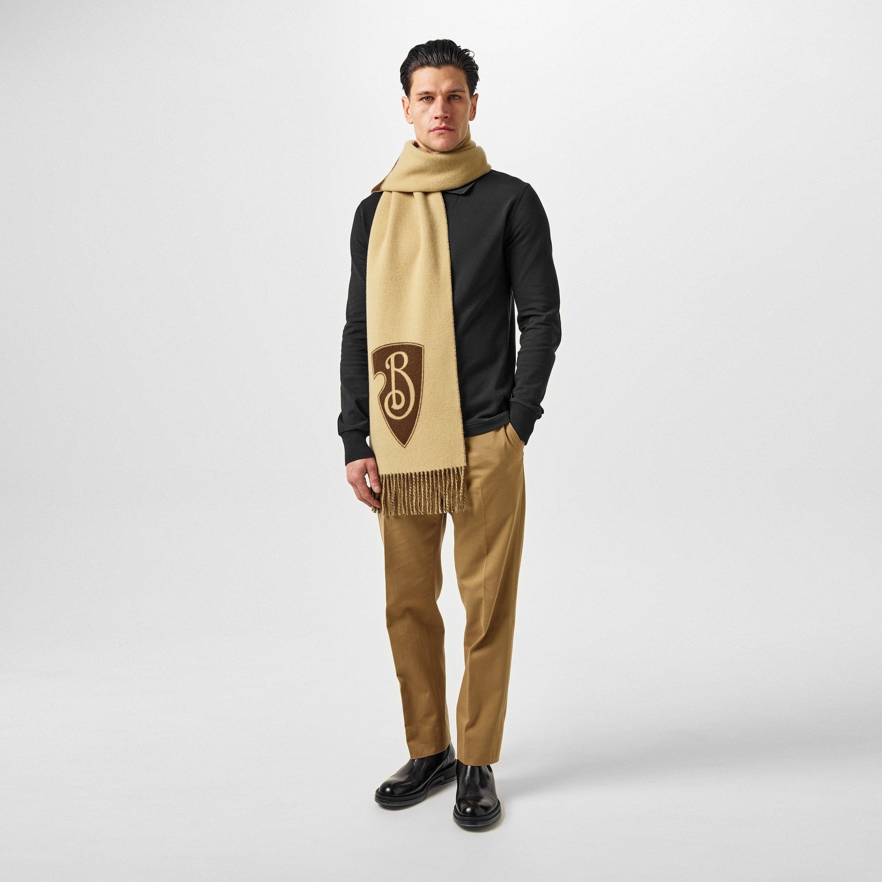 B Shield Cashmere Scarf