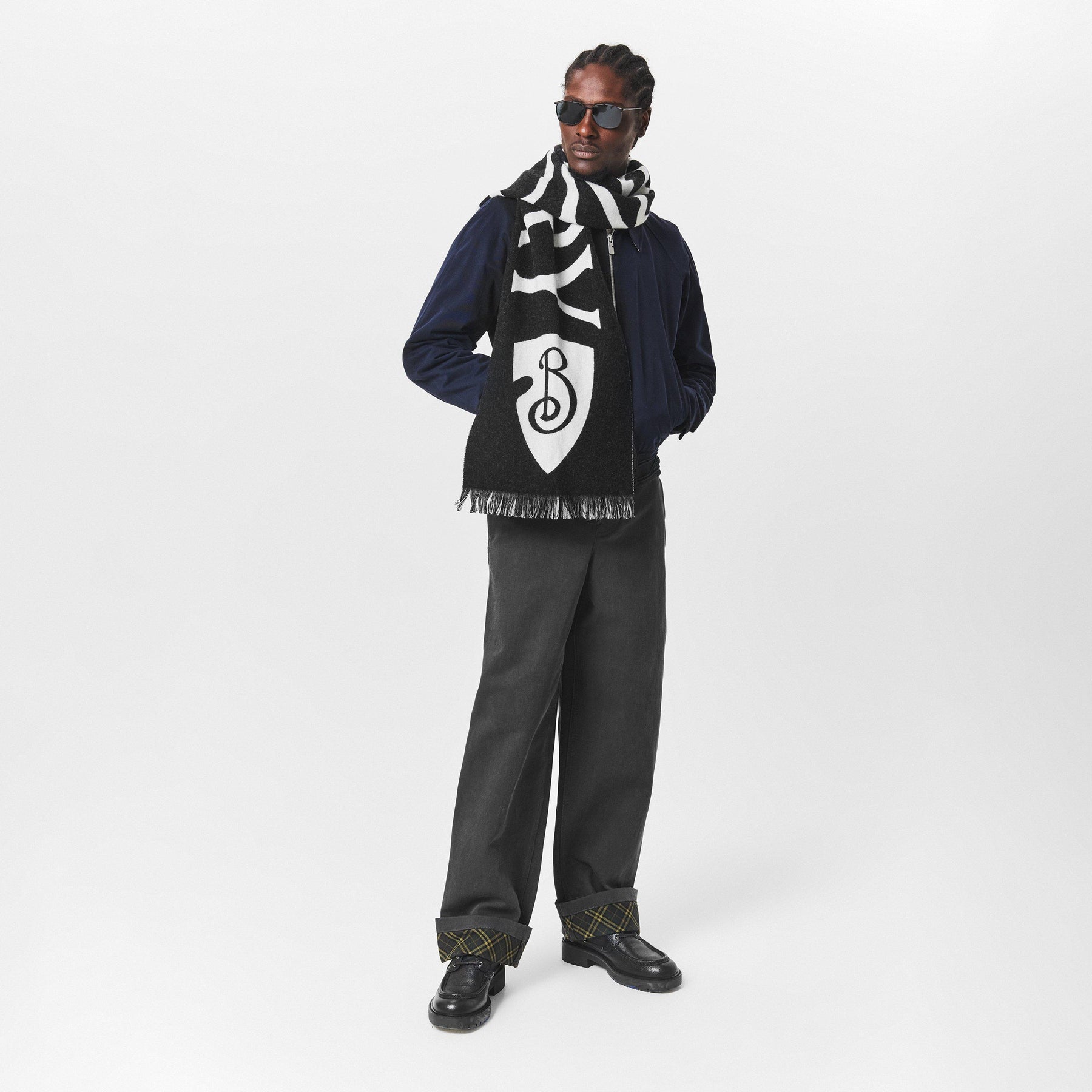 Football Logo-Intarsia Scarf