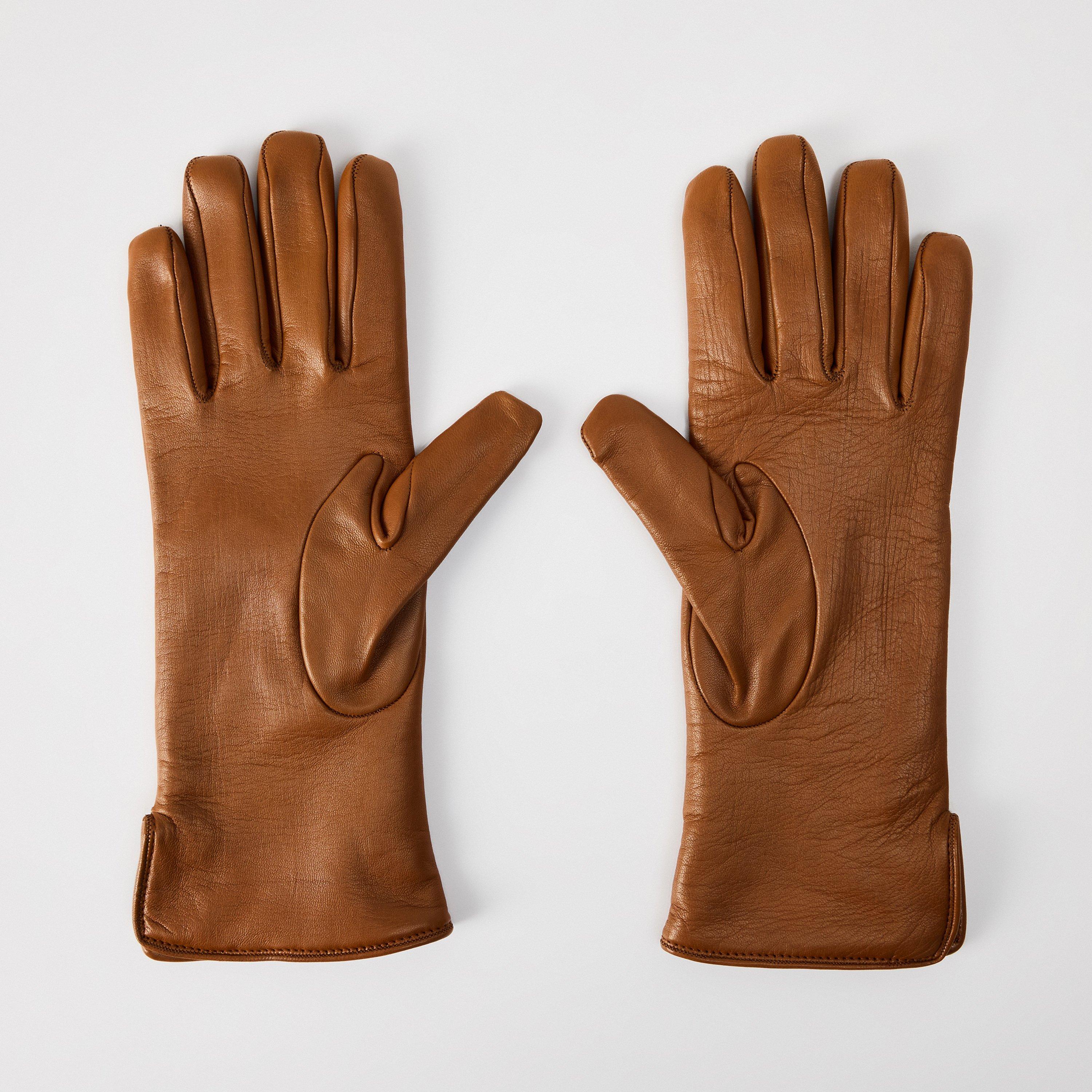 GG Cuff Leather Gloves