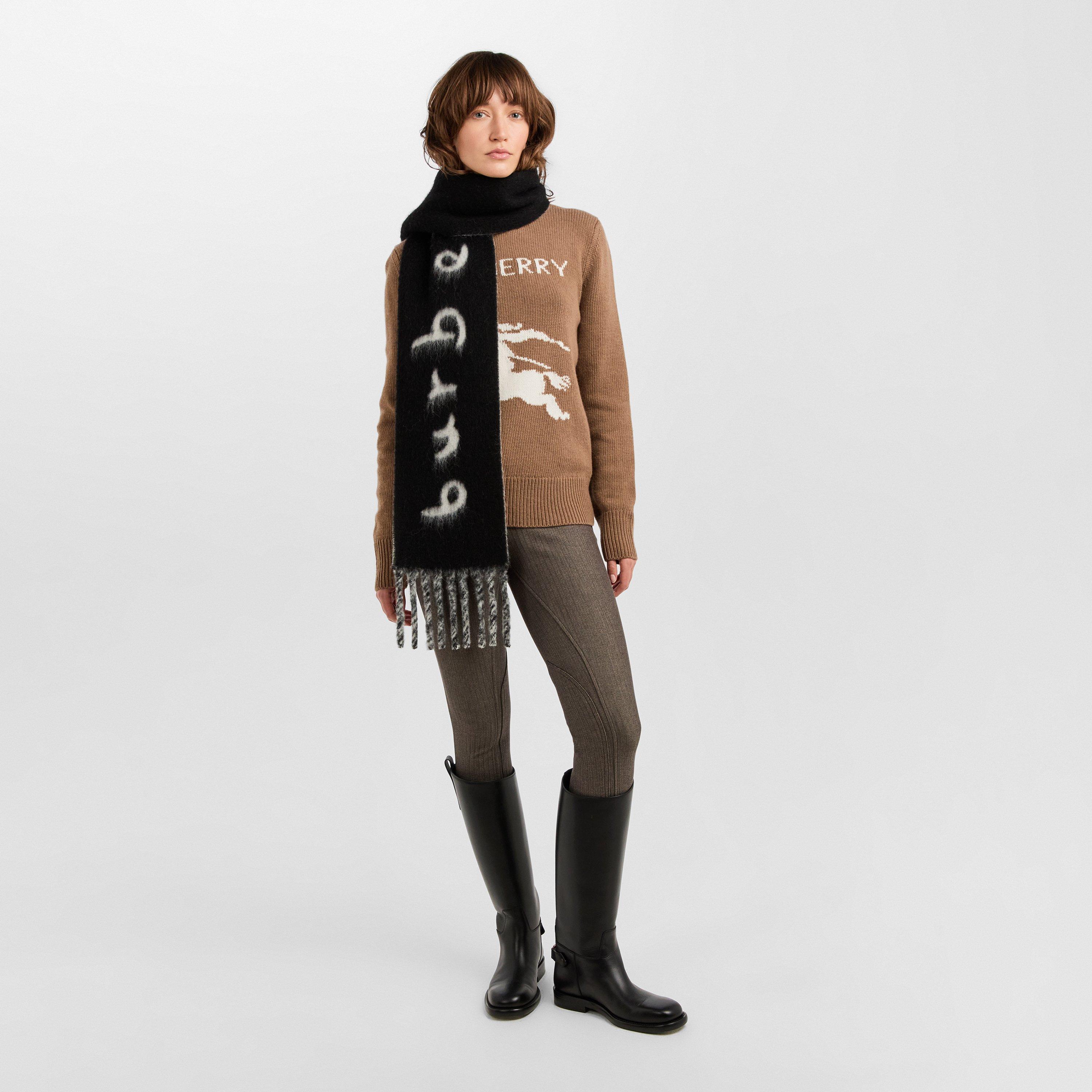 Burb Text Soft Knitted Scarf