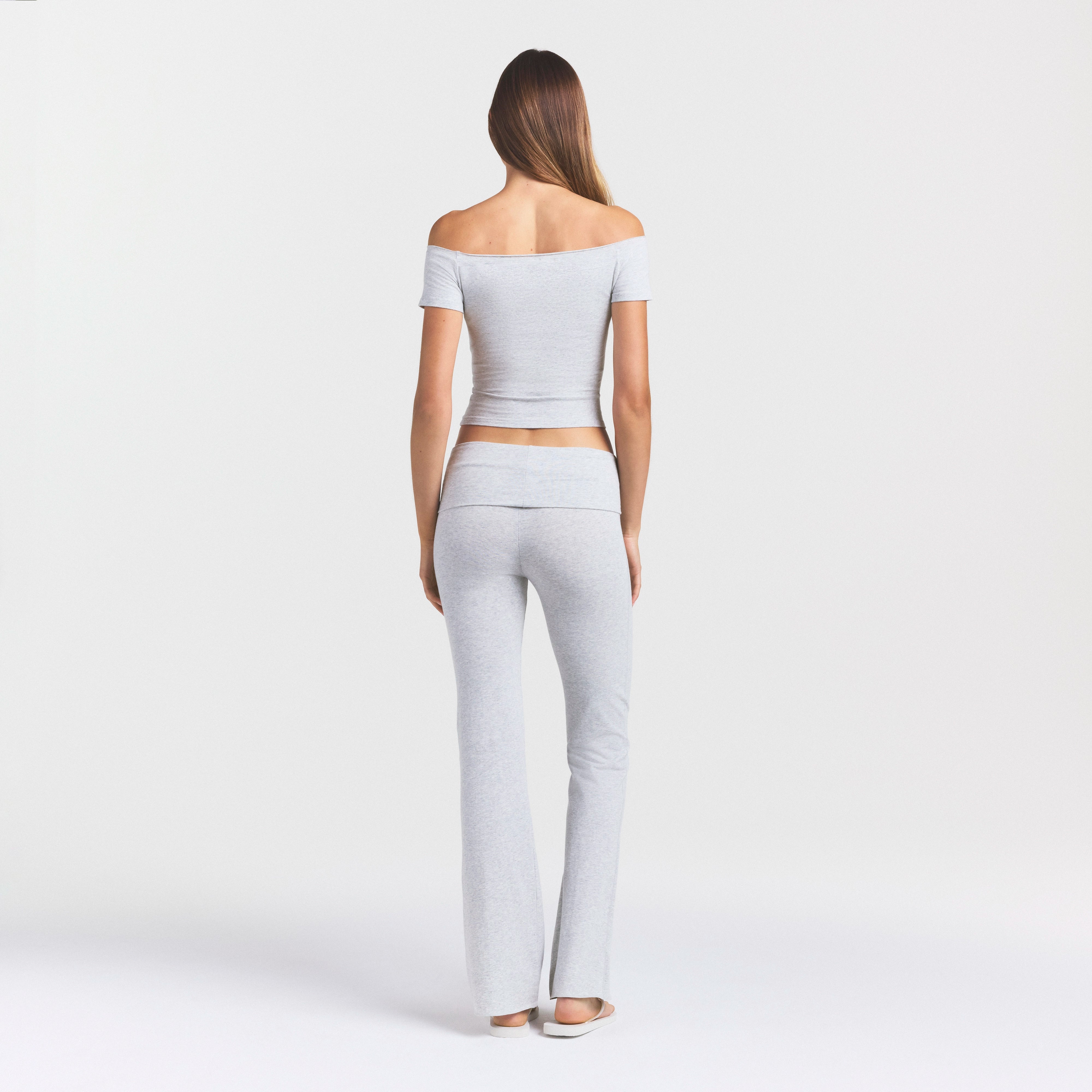 Cotton Jersey Off the Shoulder Top