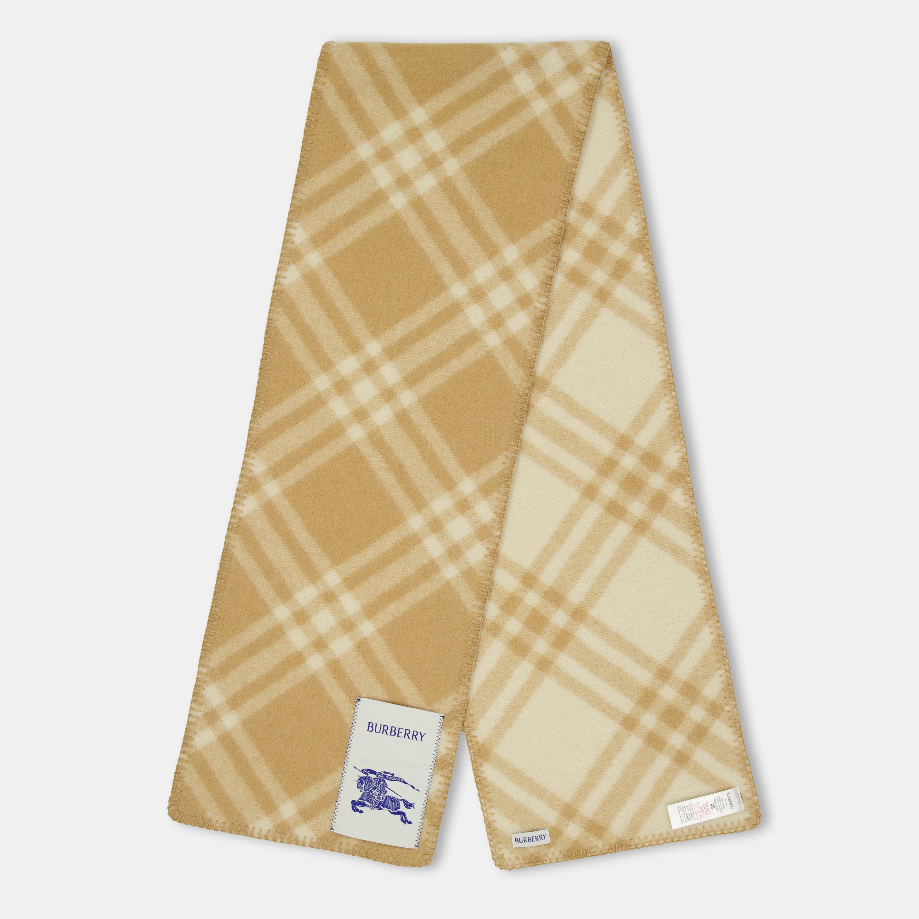 Burb Tri Fold Bar Check Midweight Scarf