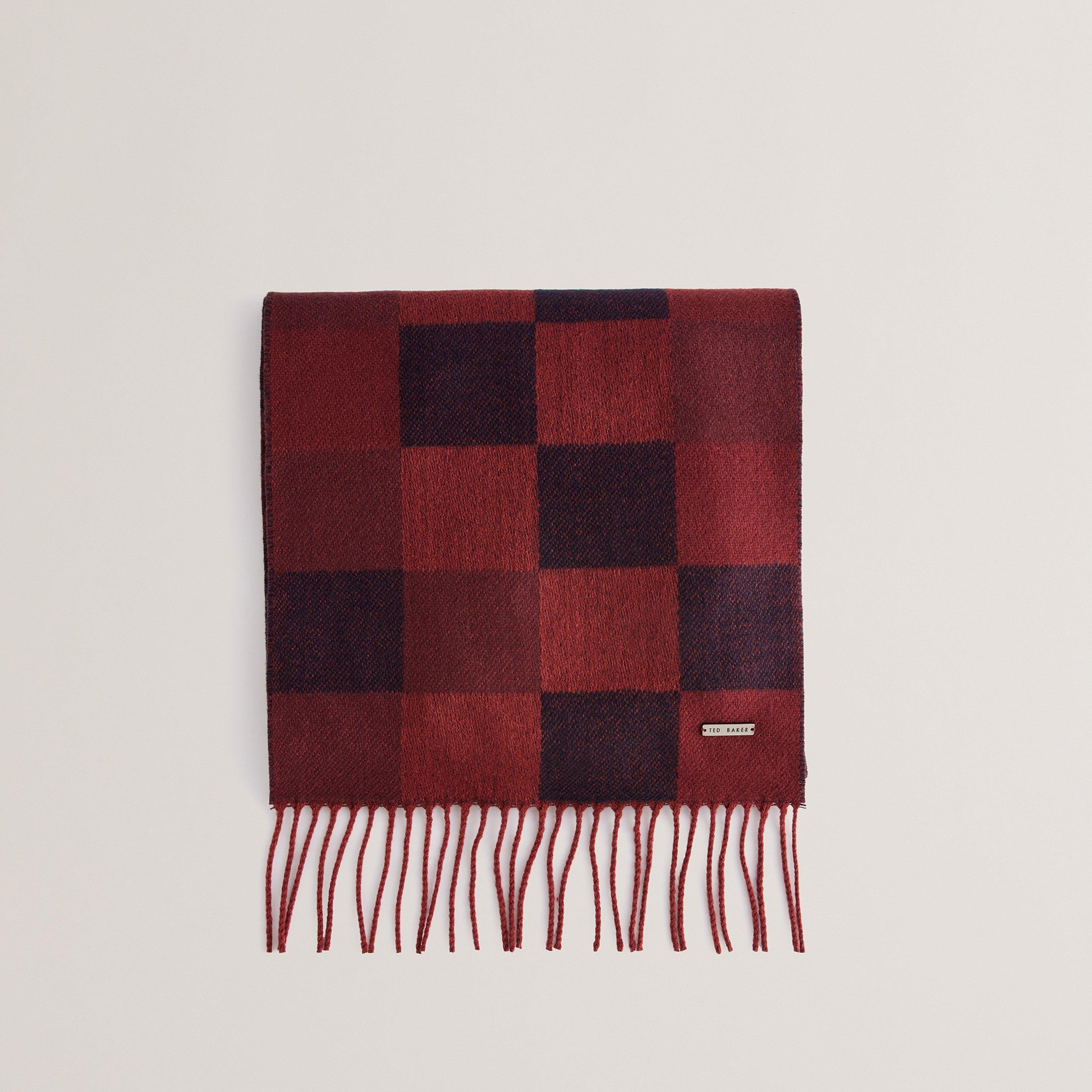 Grid Check Midweight Scarf