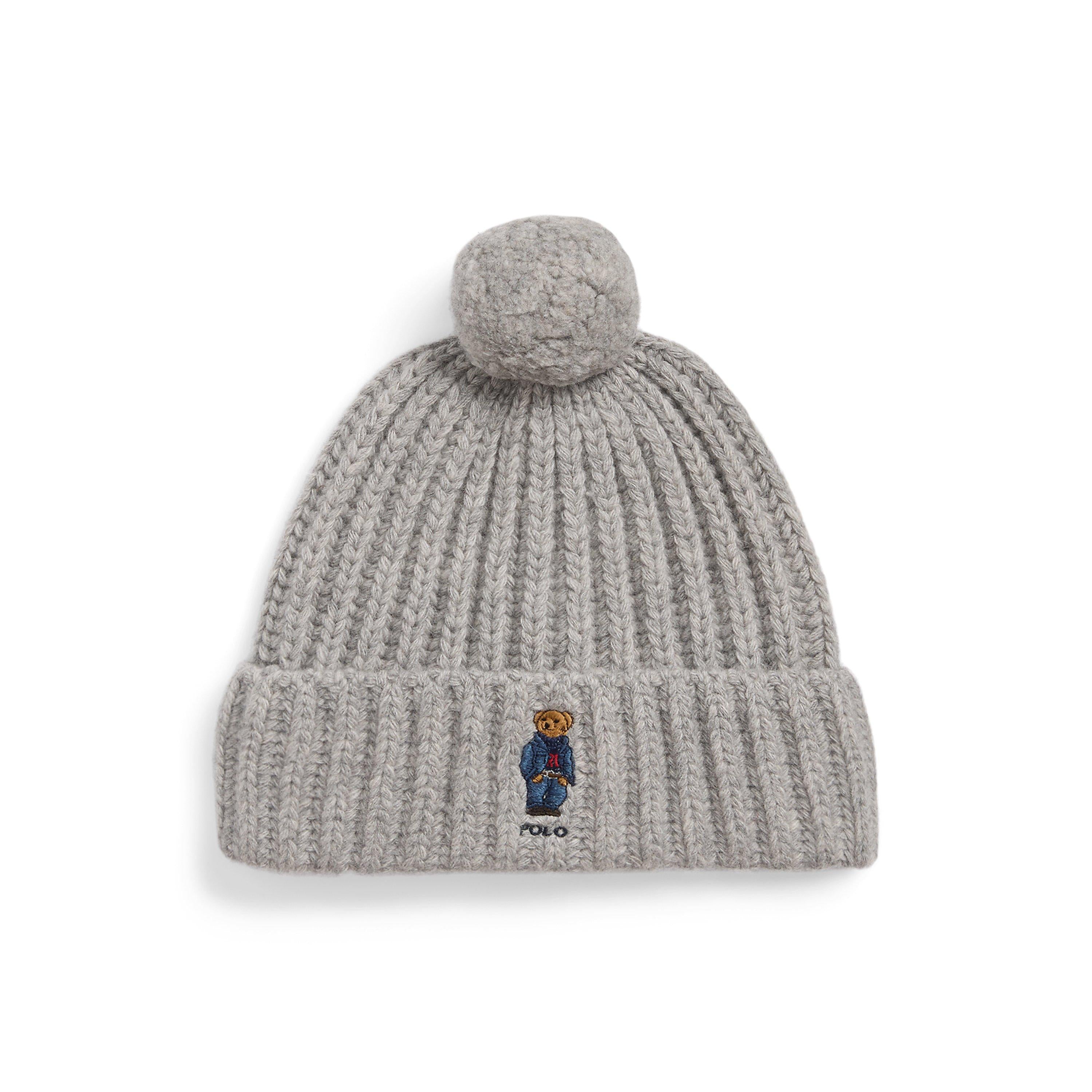 Bear Rib Pom Pom Beanie