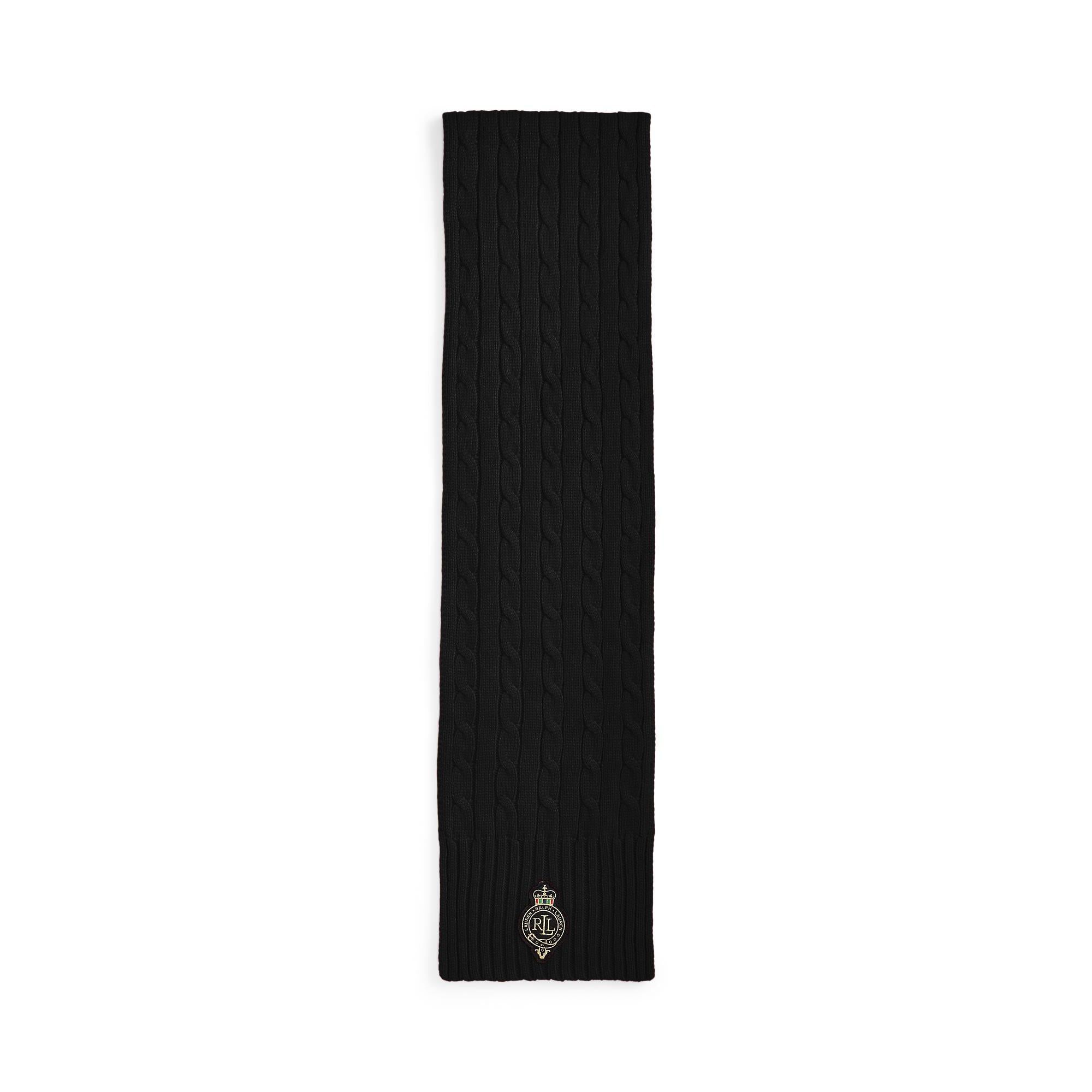 Crest Cable-Knit Scarf