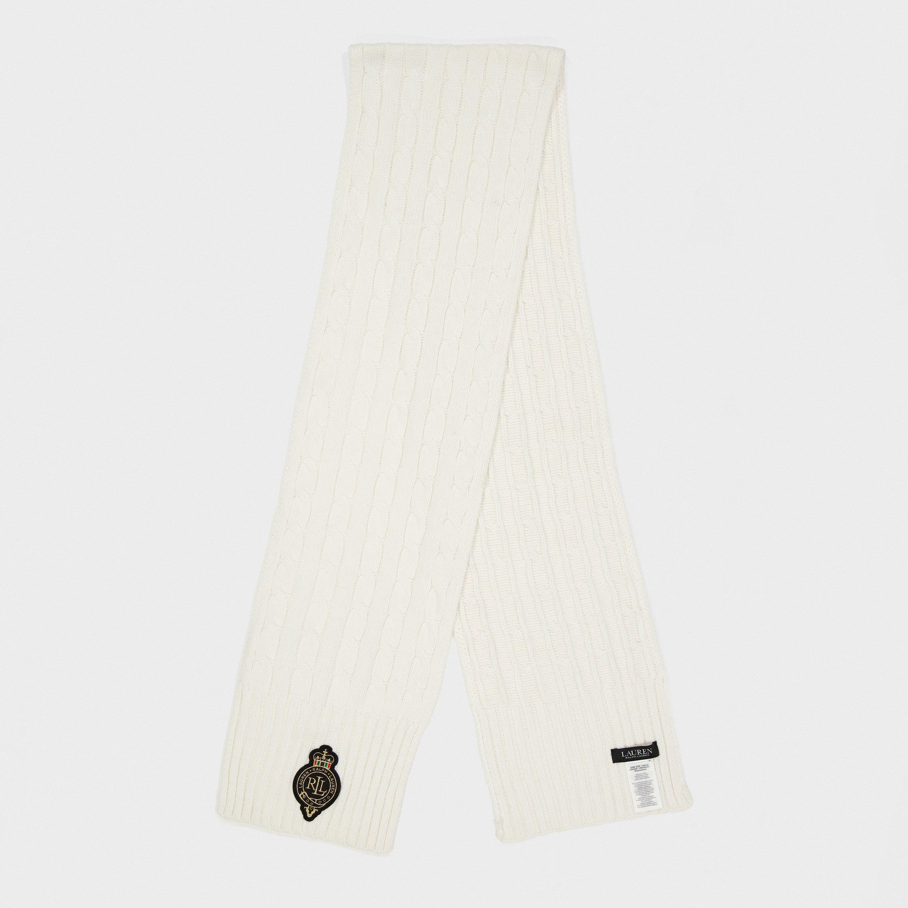 Crest Cable-Knit Scarf