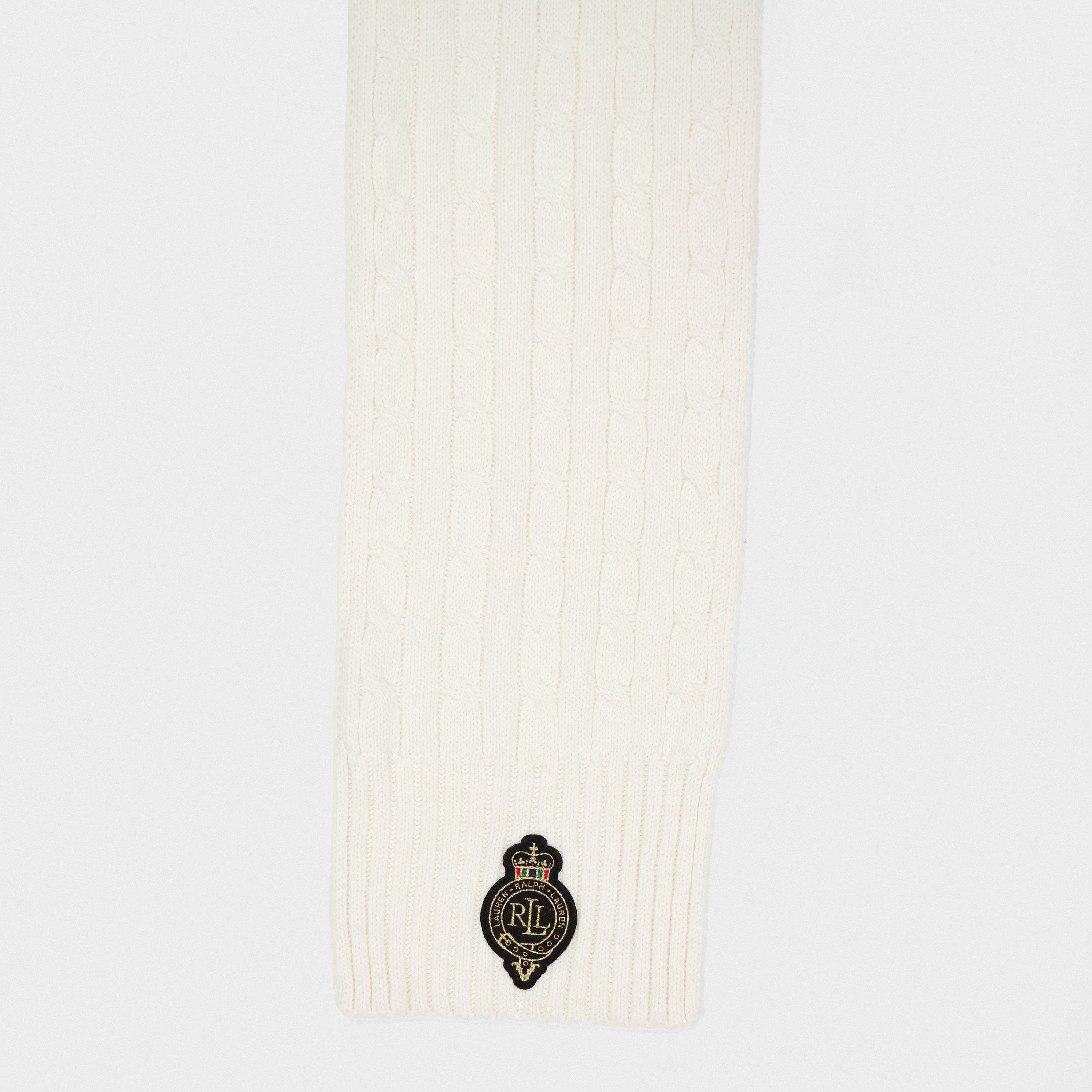 Crest Cable-Knit Scarf
