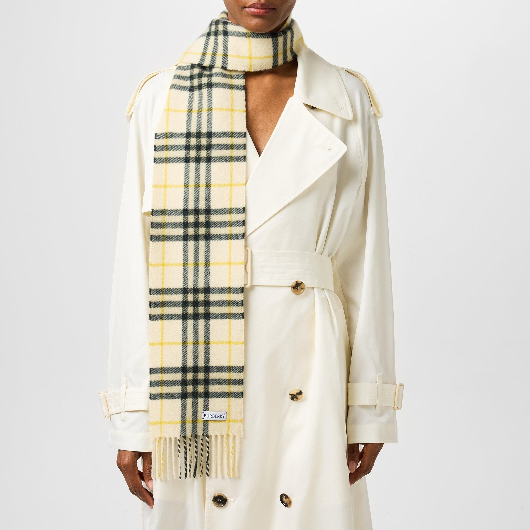 Check Cashmere Scarf