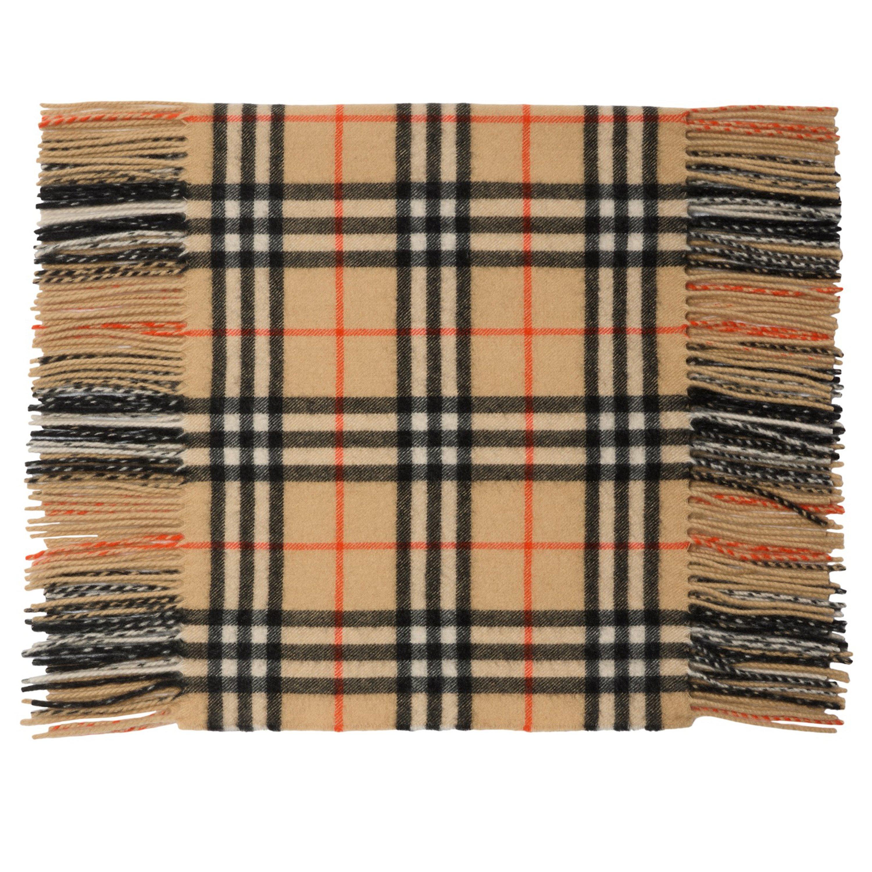 Check Cashmere Midweight Scarf