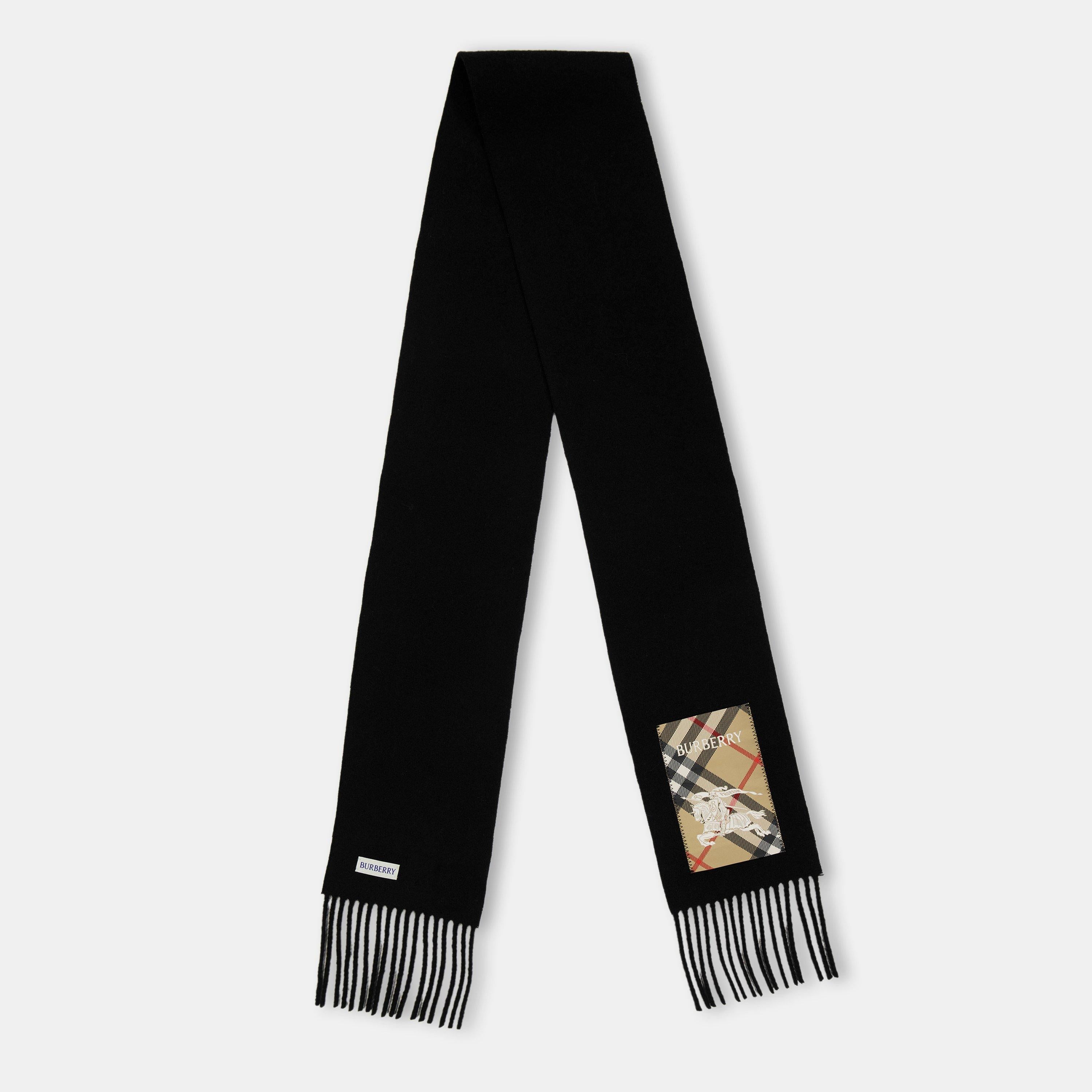 Check Label Cashmere Scarf