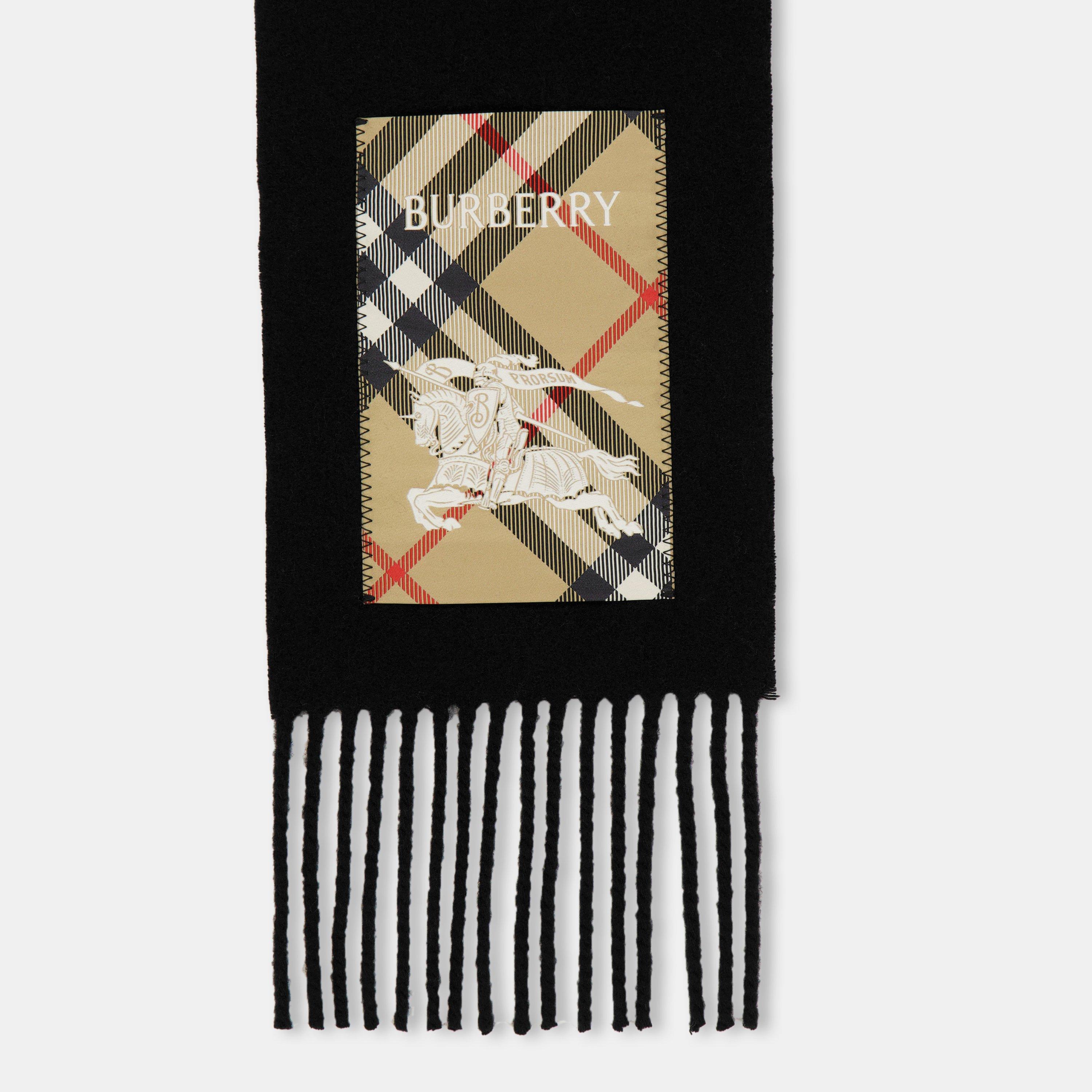 Check Label Cashmere Scarf