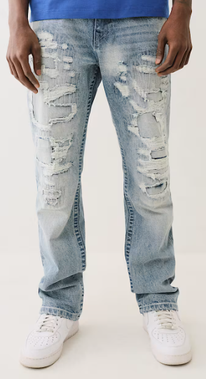 RICKY DISTRESSED FLAP STRAIGHT JEAN