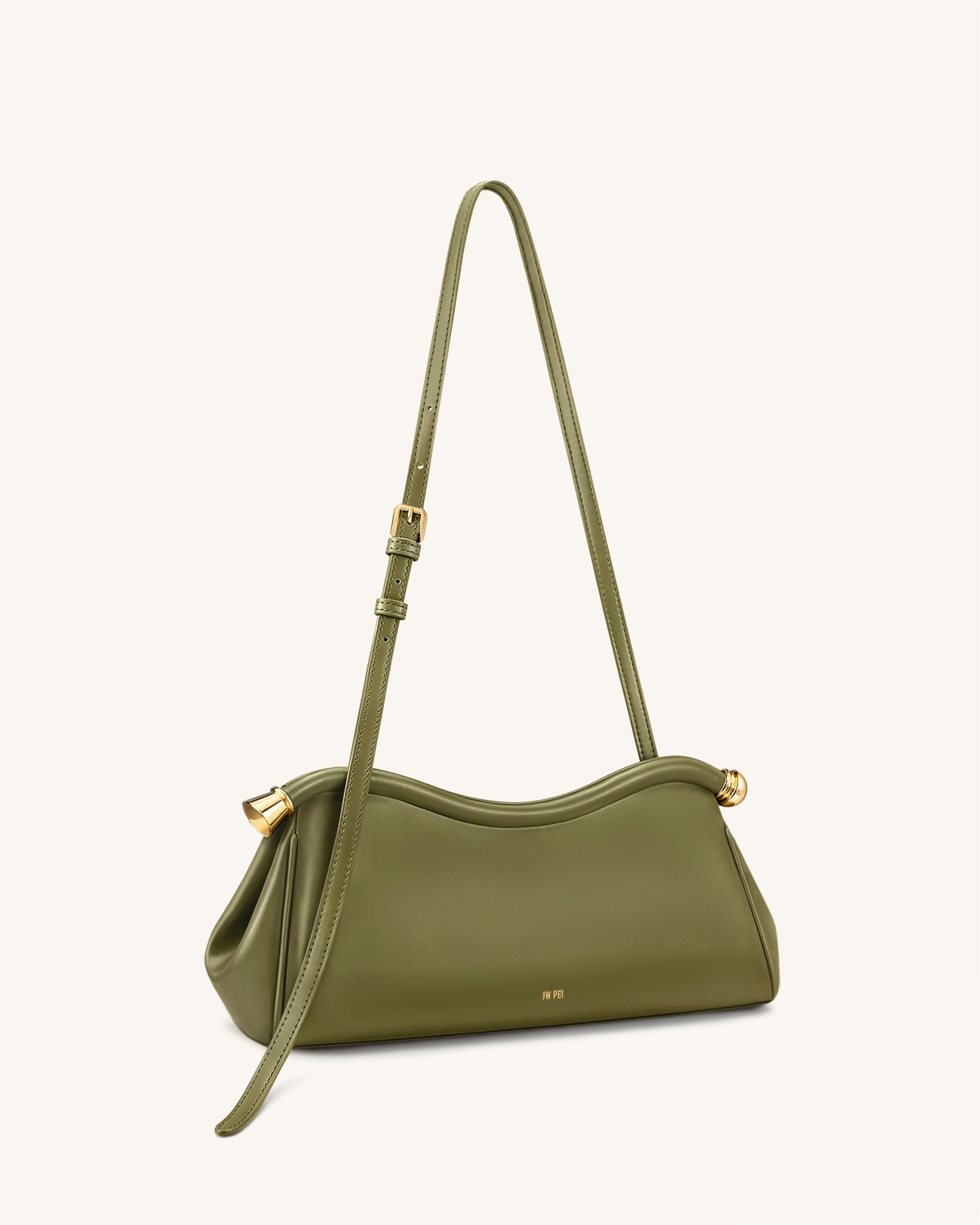 Naomi Curved Shoulder Bag - Blue Denim