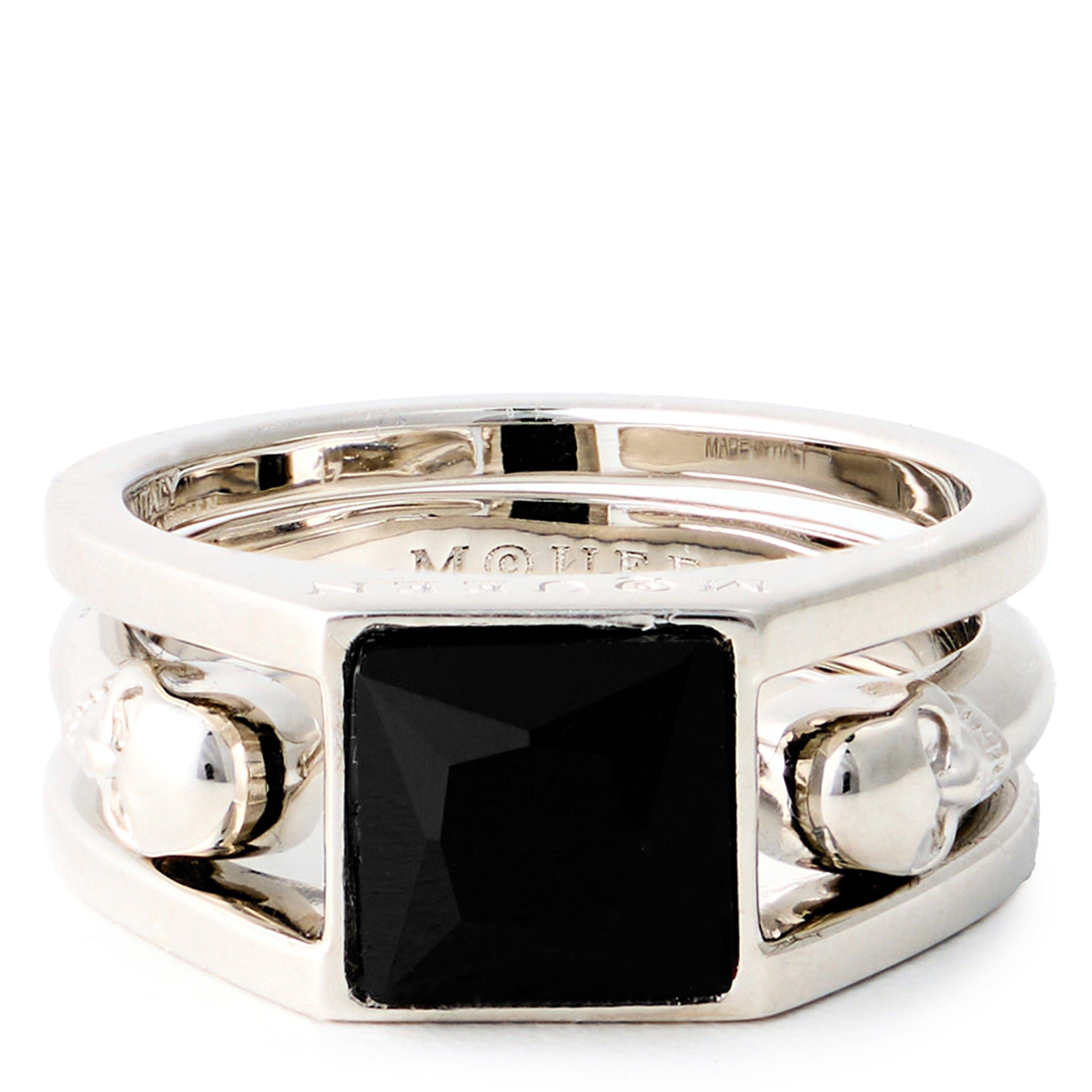 Alex Twin Skull Signet Ring