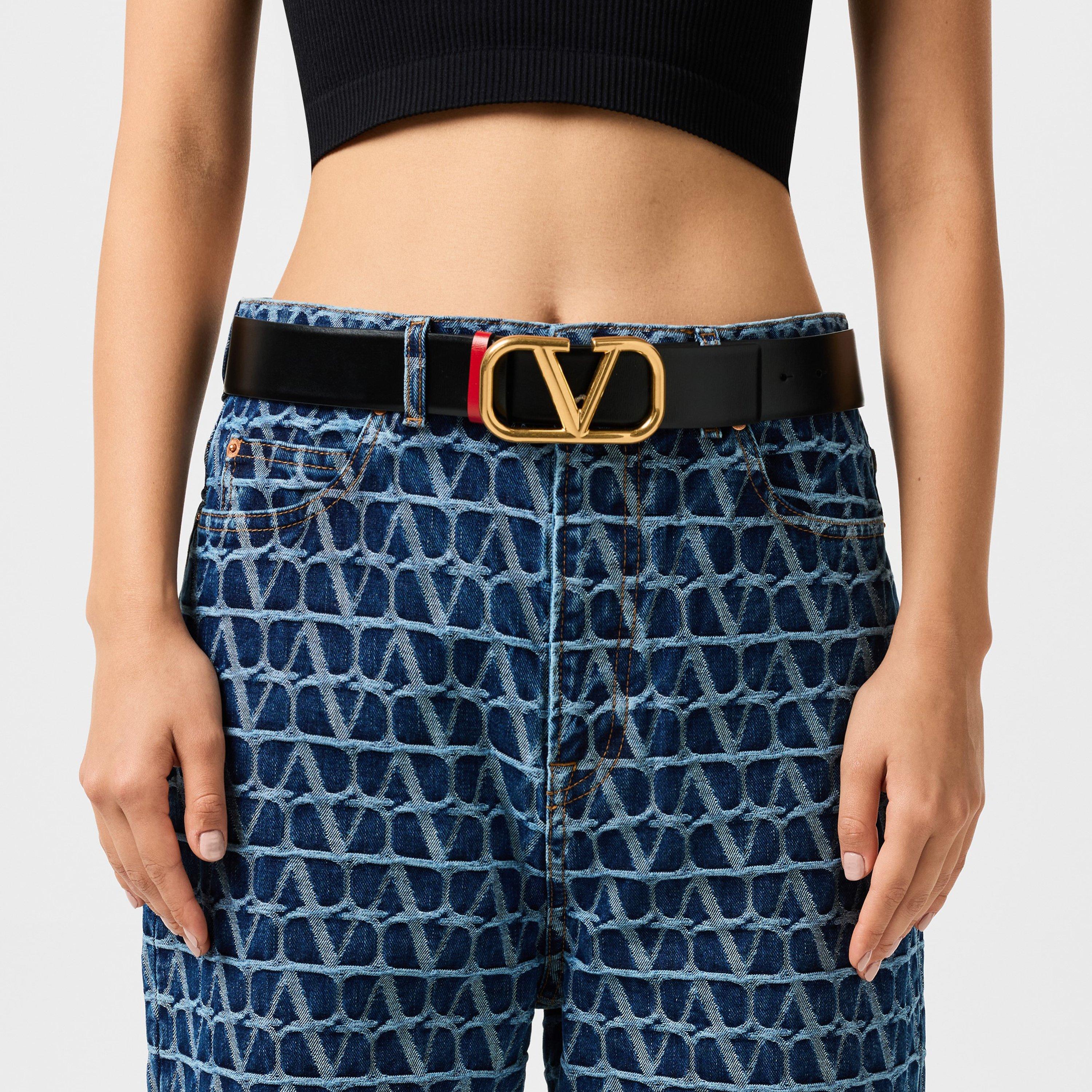 V Logo 4cm Reversible Belt