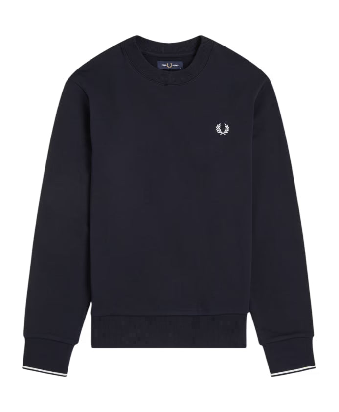 Fred Perry Blue Crew Neck Sweatshirt