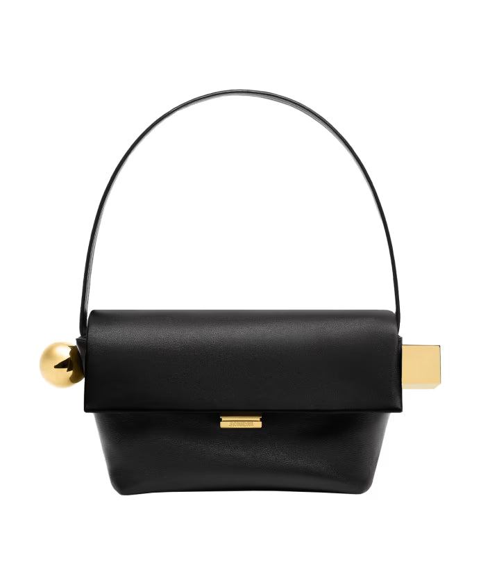 Black Lambskin Crossbody Bag
