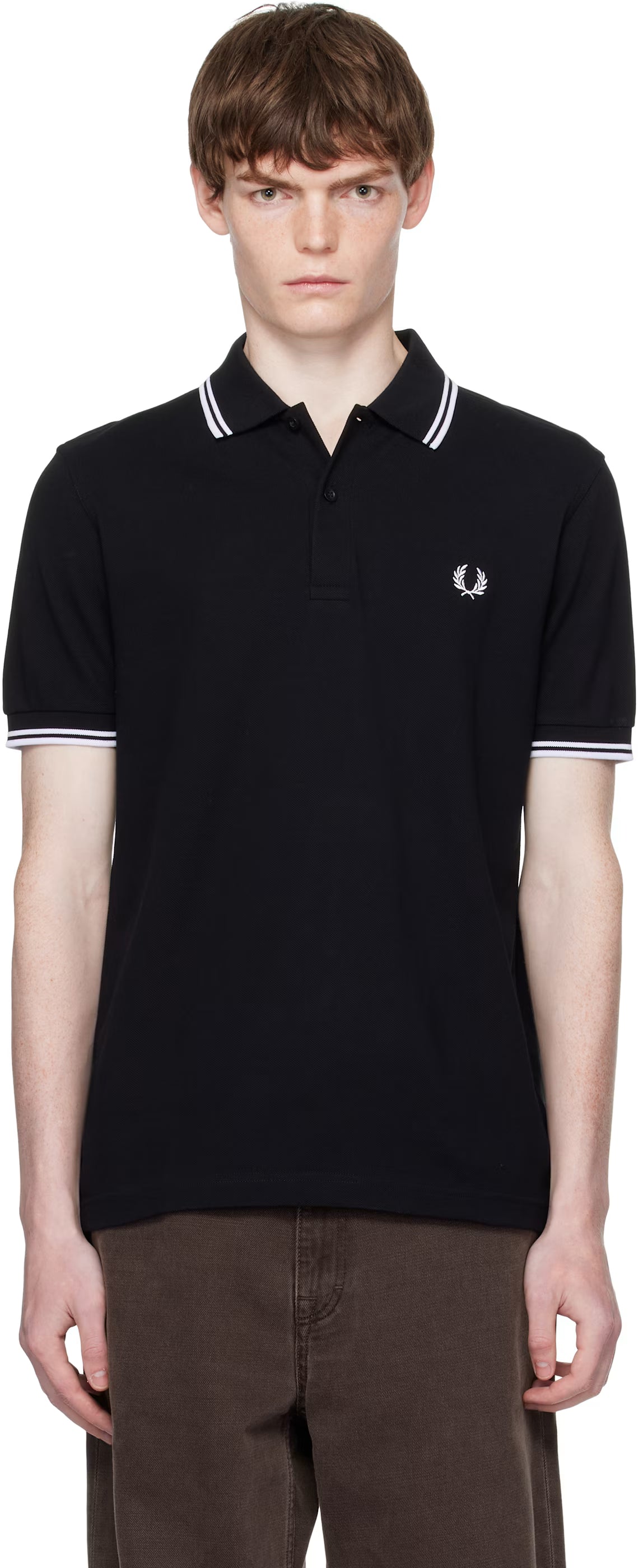 Black 'The Twin Tipped Fred Perry Shirt' Polo
