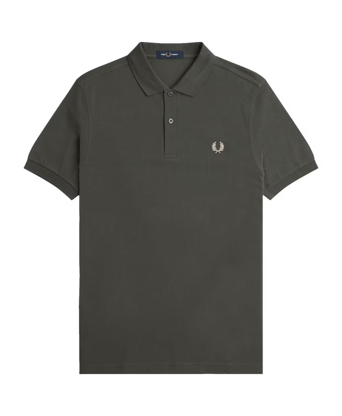 Fred Perry Slim Fit Plain Polo Field Green