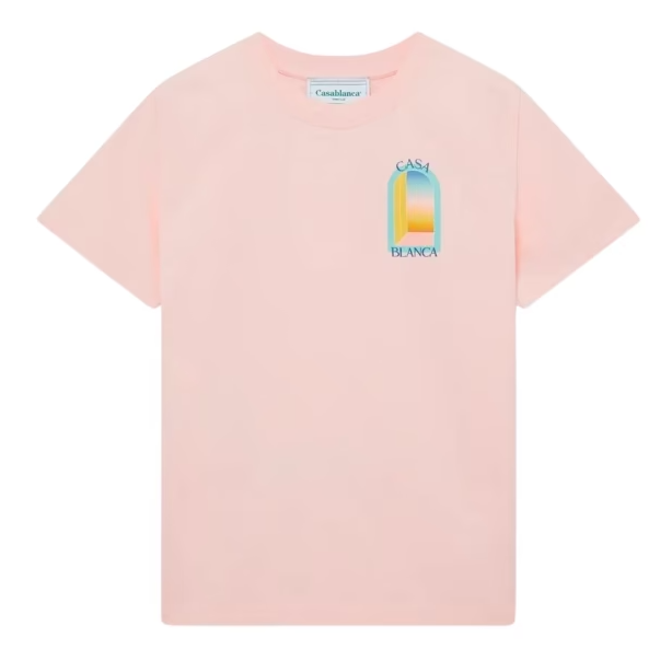 Pink Tennis Club Print Cotton T-Shirt