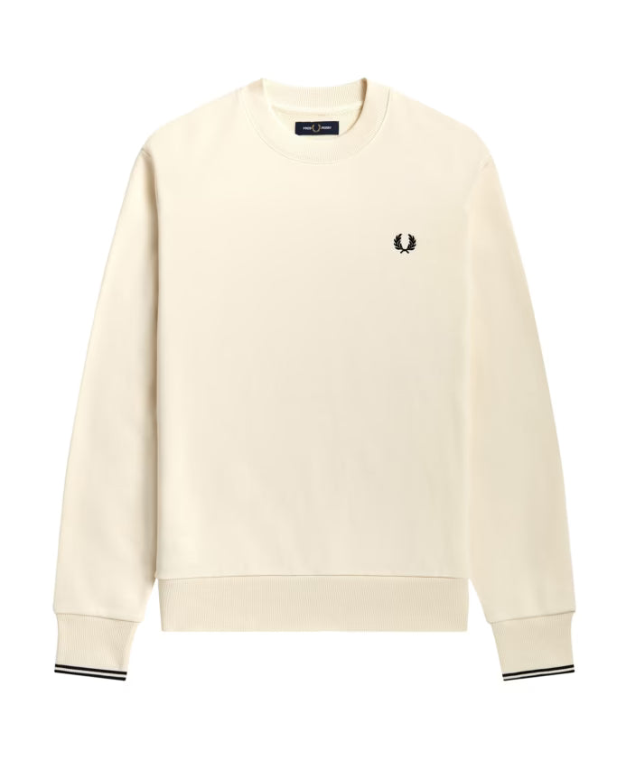 Fred Perry Ecru Sweater with Logo